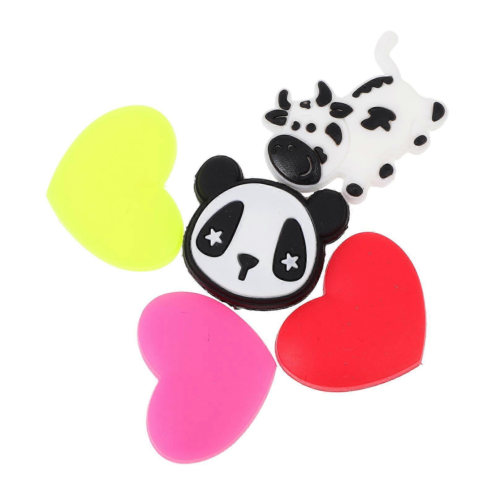 5pcs Heart Shaped Tennis Racquet Dampeners, Durable Shock Absorbers for Vibration Reduction, Compatible with Tennis and Squash Rackets