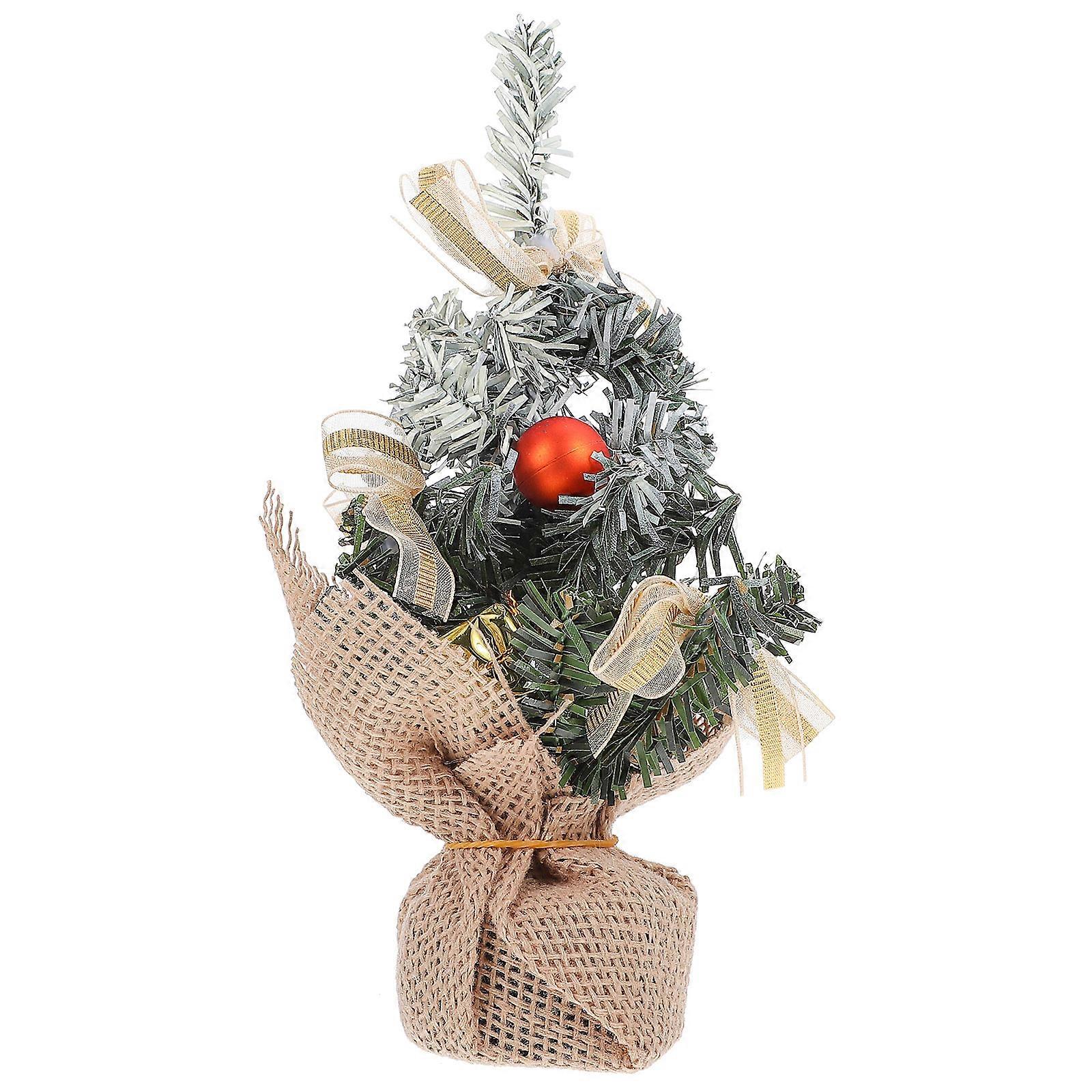 Small Tabletop Tree Decorative Christmas Multi Color Plastic 18CM Tree Shape Chic For Home Decoration 1Pc