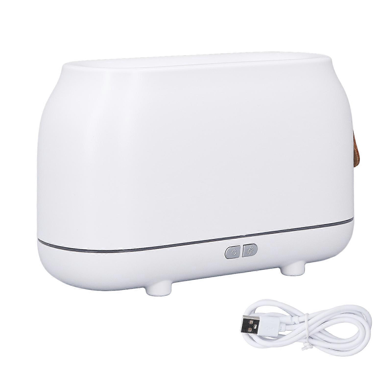 180ml Flame Diffuser Mist Humidifier with Light USB Flame Air Diffusers for Bedroom Office White