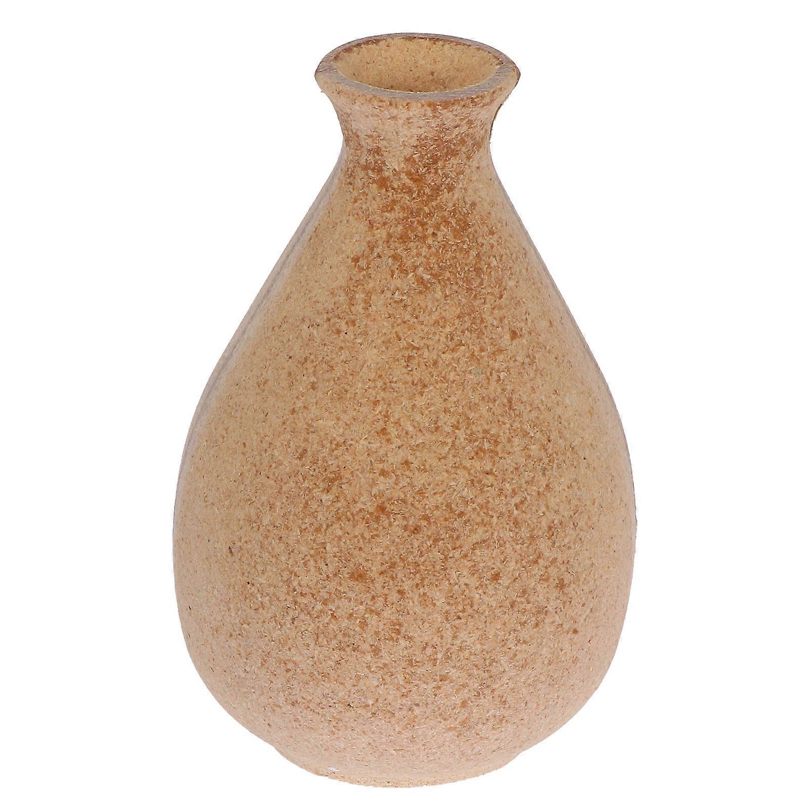 Compact Beige Vase for Decor Made of Synthetic Material Ideal for Flower Arrangement and Desktop Use 1Pc