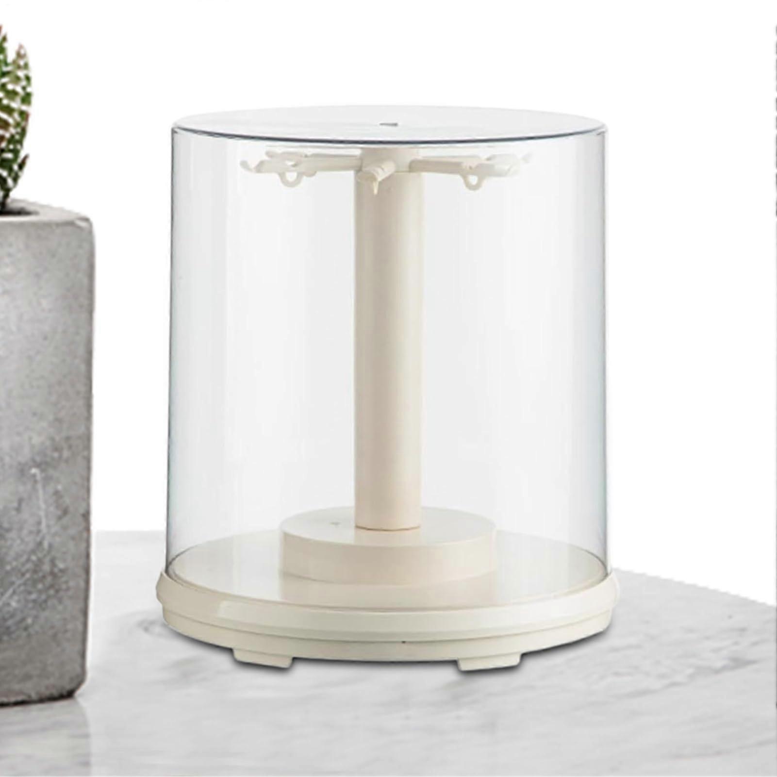 Display Case for Plush Dolls, Transparent for Figures, Rotating Storage for Collectible Keychain Plush Dolls