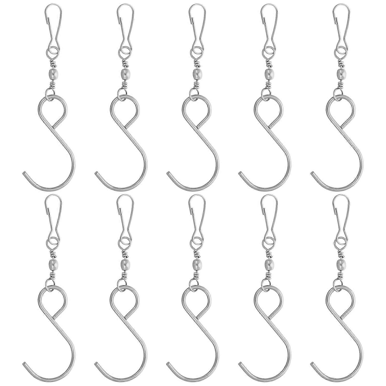 Swivel Hooks for Hanging Wind Chimes, Bird Feeders & Flower Pots – Rotating Hook Clips for Garden & Home Use