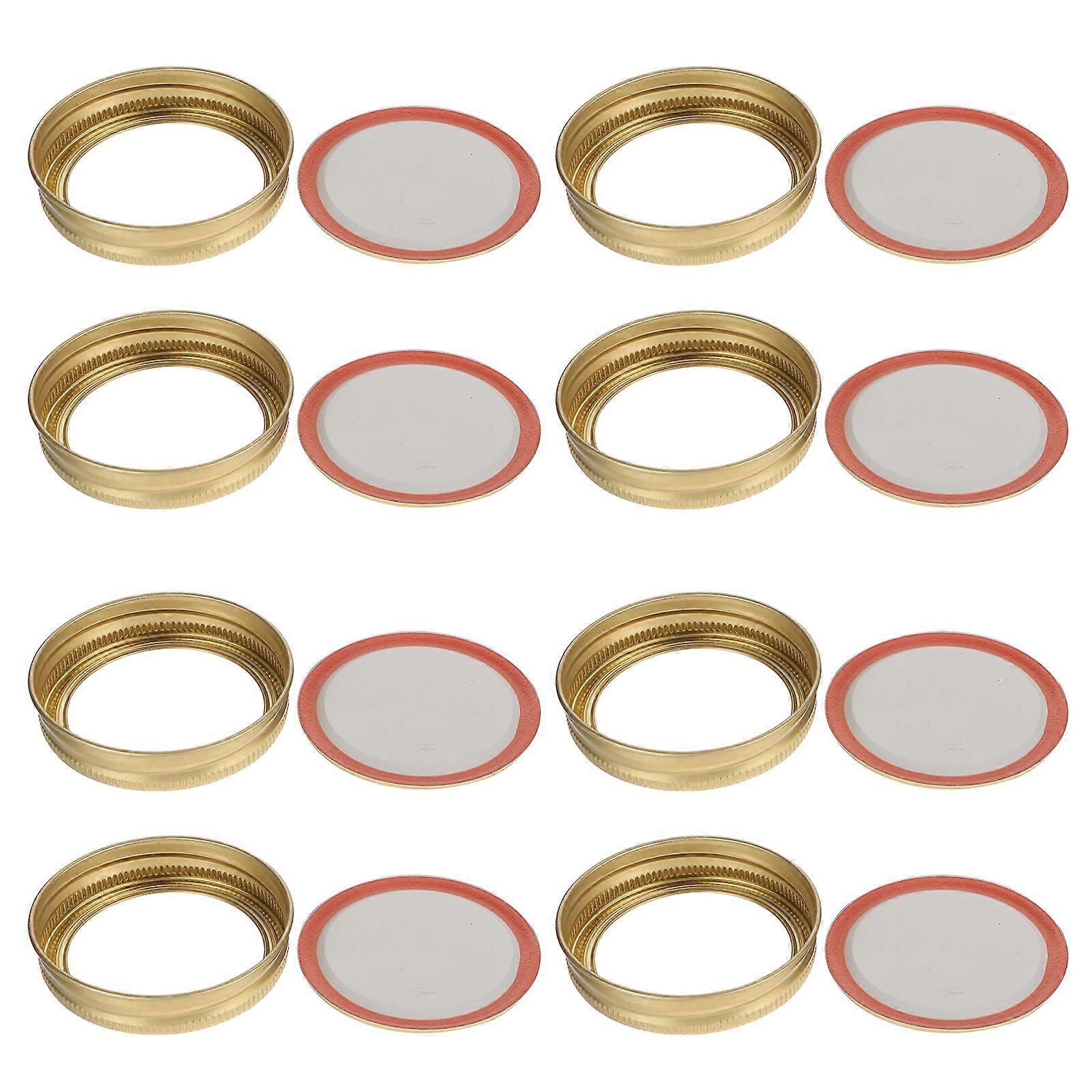 Golden Tinplate Mason Jars Lids with Tight Seal for Regular Mouth Bottles 20 Sets