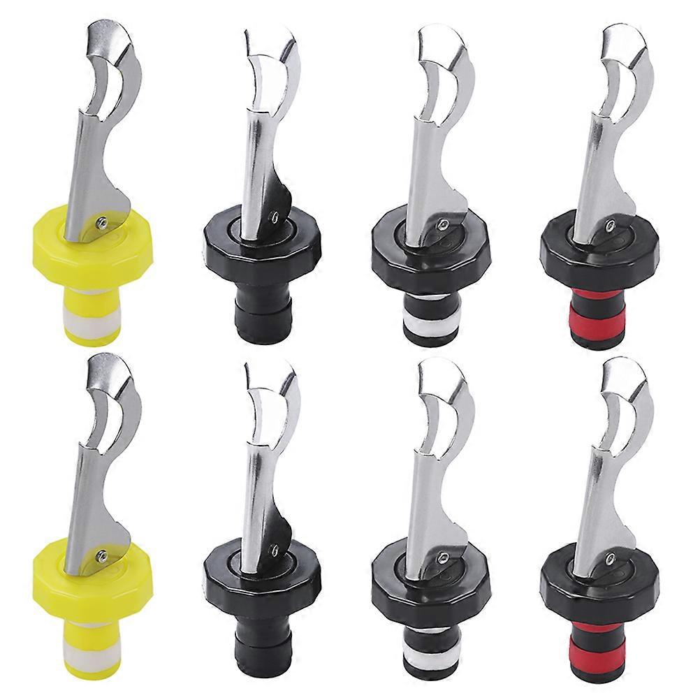 Silicone Bottle Stopper Sealing Leakproof Beverage Stopper Reusable Bottle Plug Home Use 9.5x3.2x3.2cm Black 8Pcs