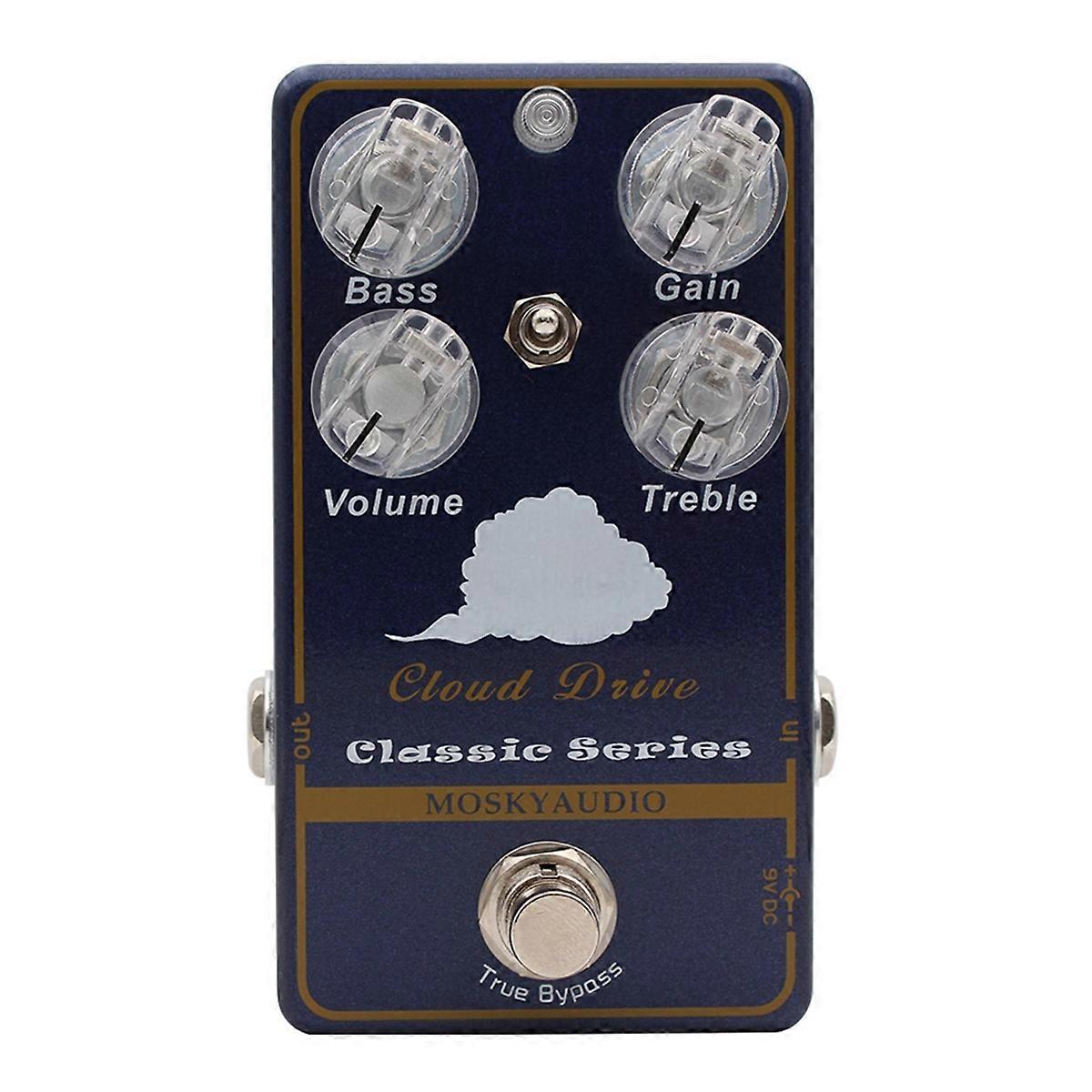  Cloud Drive Clean Overdrive Gitarr Effektpedal True Bypass för elgitarr bas med volym