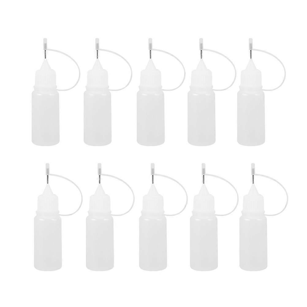 Precision Tip Glue Applicator Bottle with Needle for Storage White PE Material 1 Ounce 30ml Capacity