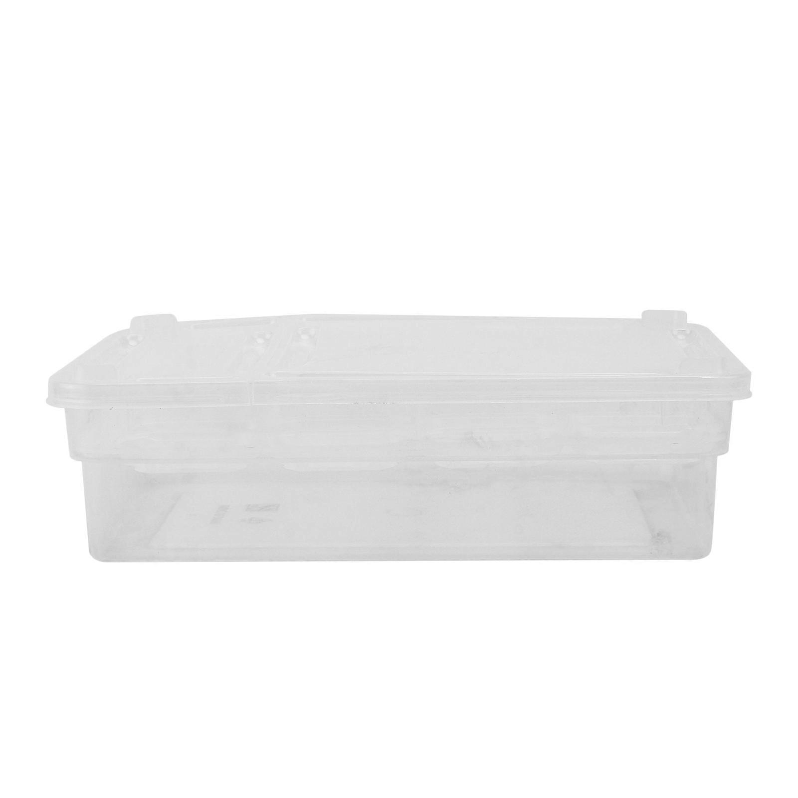Reptile Incubation Box Hatchery Box Container Breeding Isolation For Snakes Reptiles Pets Rectangular Grid Design 7.47X4.91X1.97Inch 1Pcs