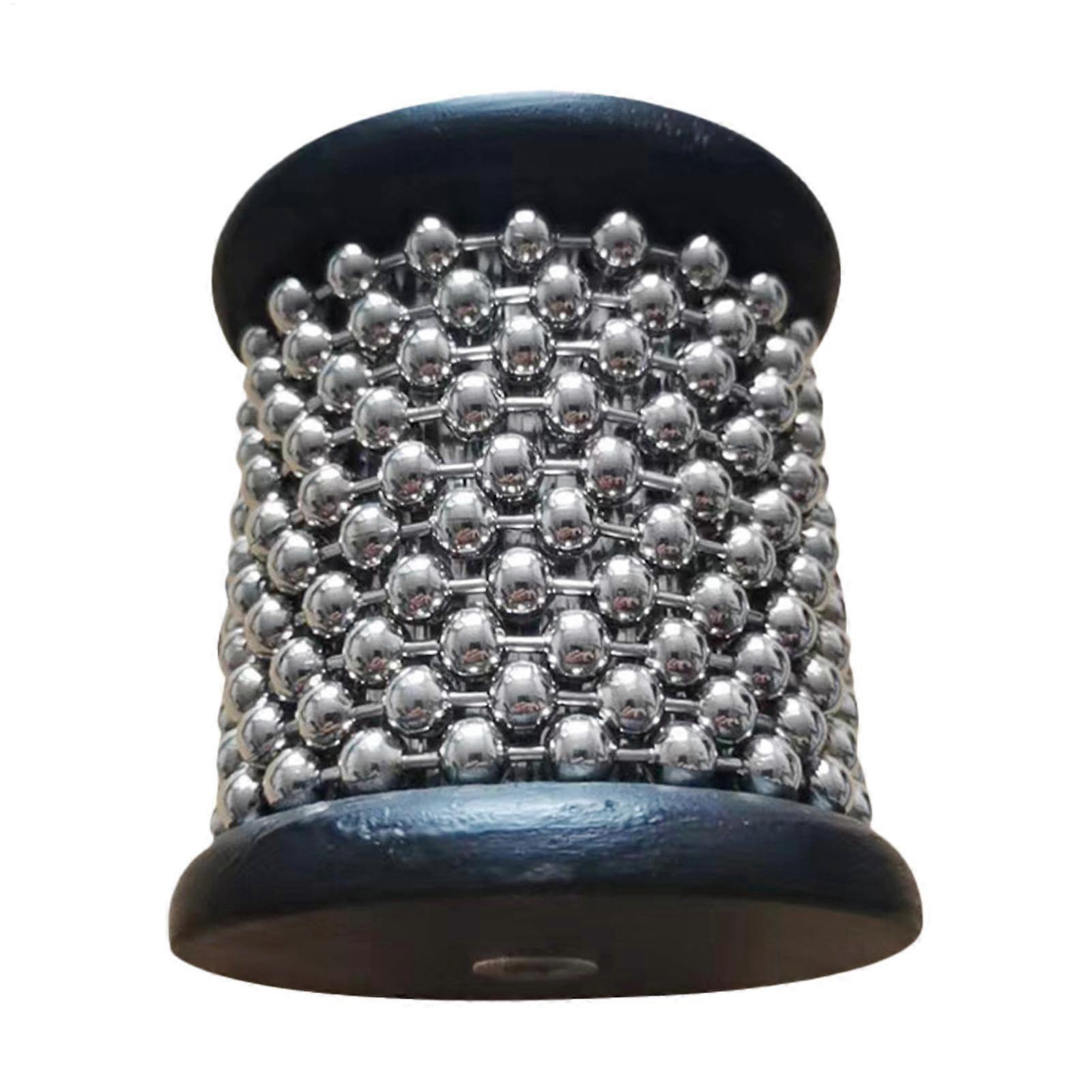 Instrument Handshaker Pop Wooden Hand Percussion Instrument With Metal Beads 6.5 cm Diameter For Band