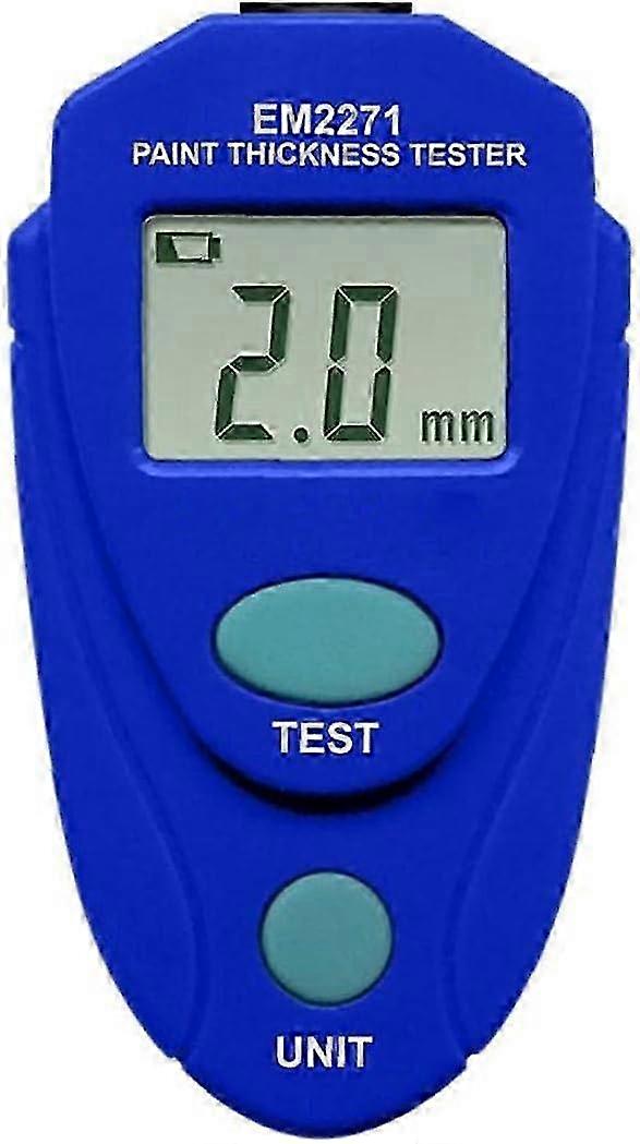 Digital Thickness Gauge & Paint Tester with Blue LCD Display - Accurate Measuring Device for Coating Thickness Evaluation