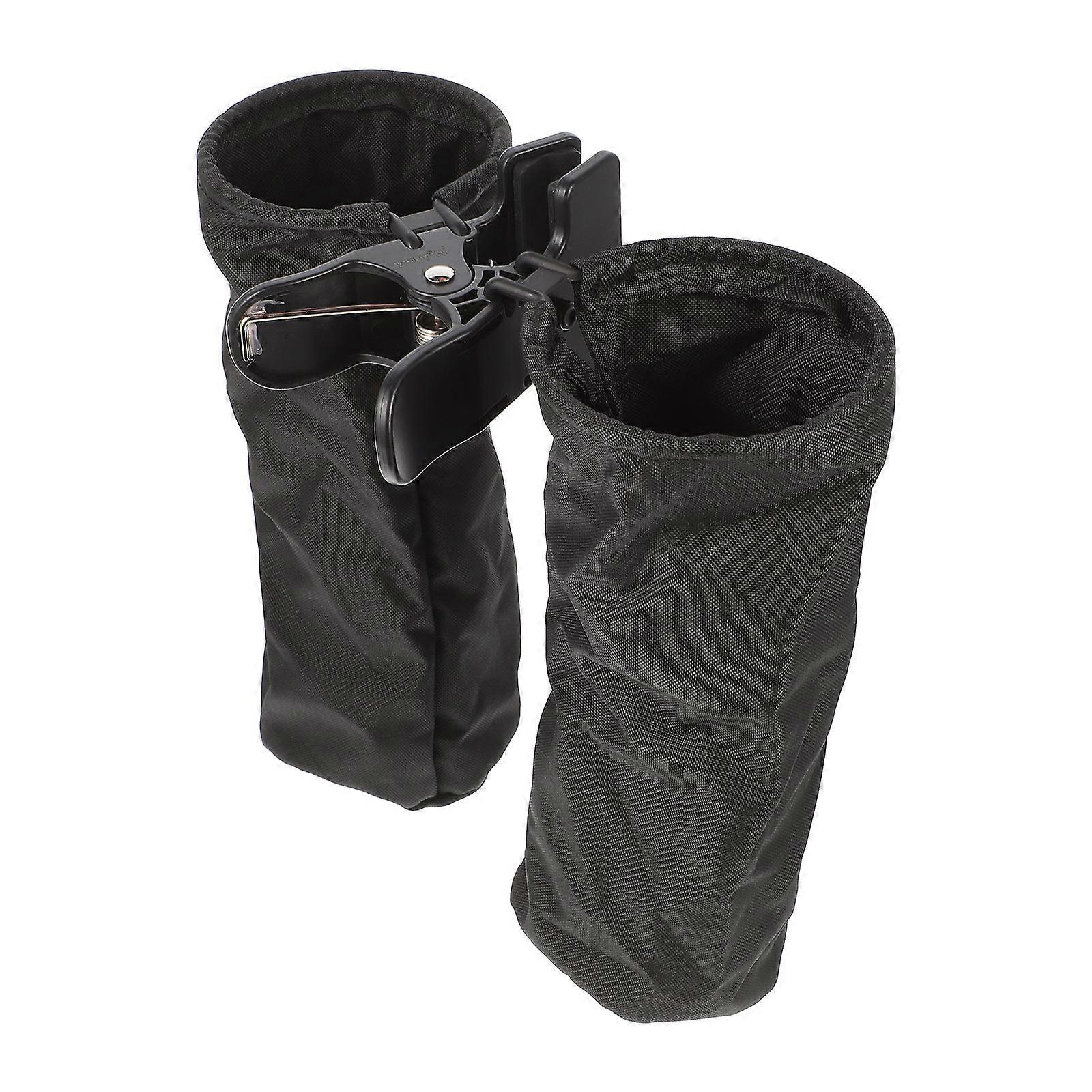 Durable Drumstick Barrel Drumsticks Bag for Music Practice and Performance Black Cloth Material 1Set