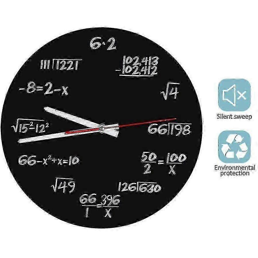 ZENGO Acrylic Wall Clock Creative Math Unique Design Funny Formula Clock