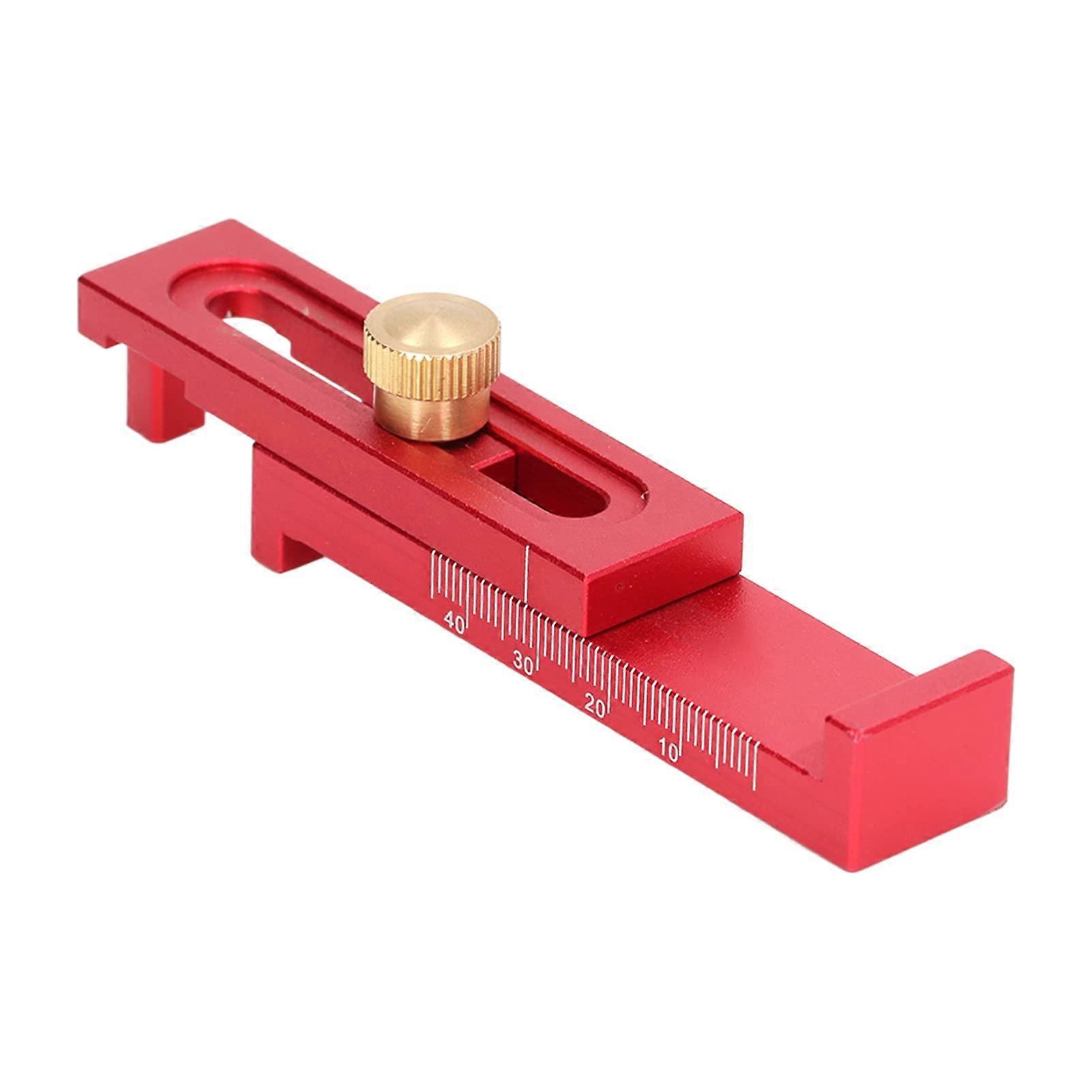 5 to 40 mm Depth Measuring Ruler, Woodworking Gap Measuring Tool Made of Aluminum Alloy, Woodworking Depth Ruler, Groove Cutting Depth Line Ruler