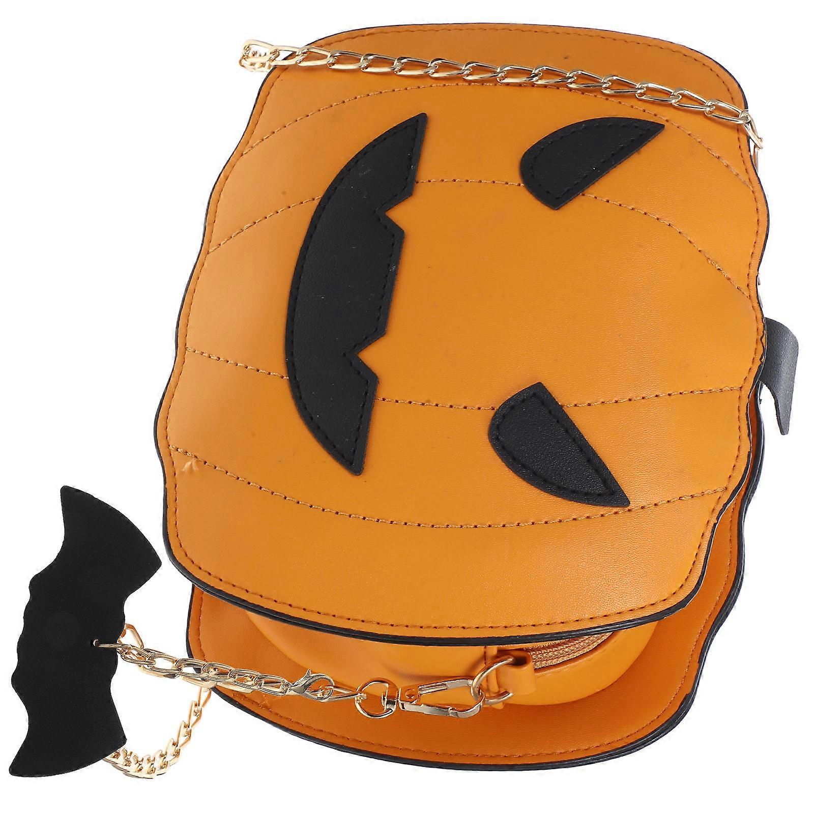 Pumpkin Crossbody Bag Creative Shoulder Bag for Storage Use Brown