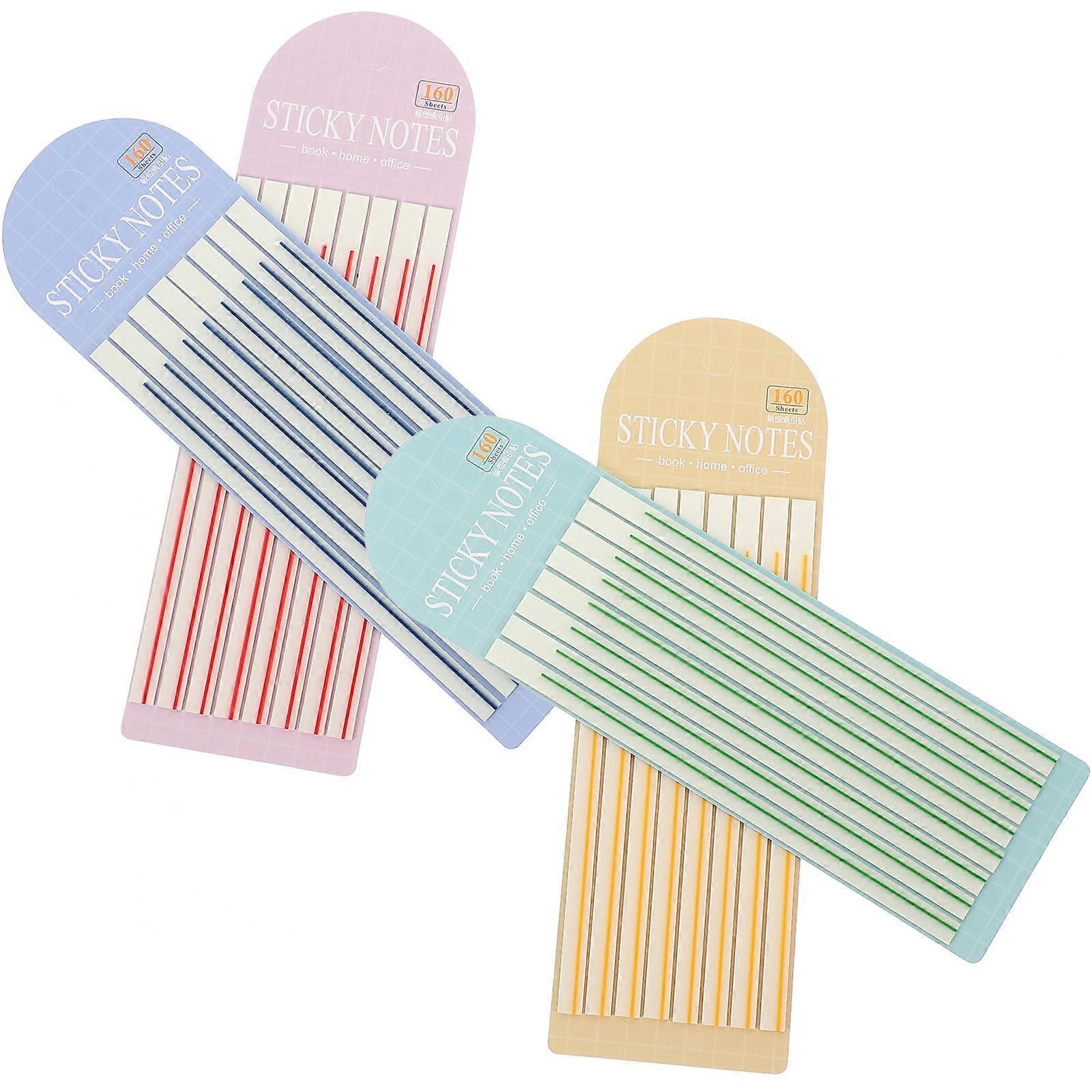 Study Supplies Highlighter Tapes Red Marking Strips Transparent Soft Texture For Reading Beginners 4Set