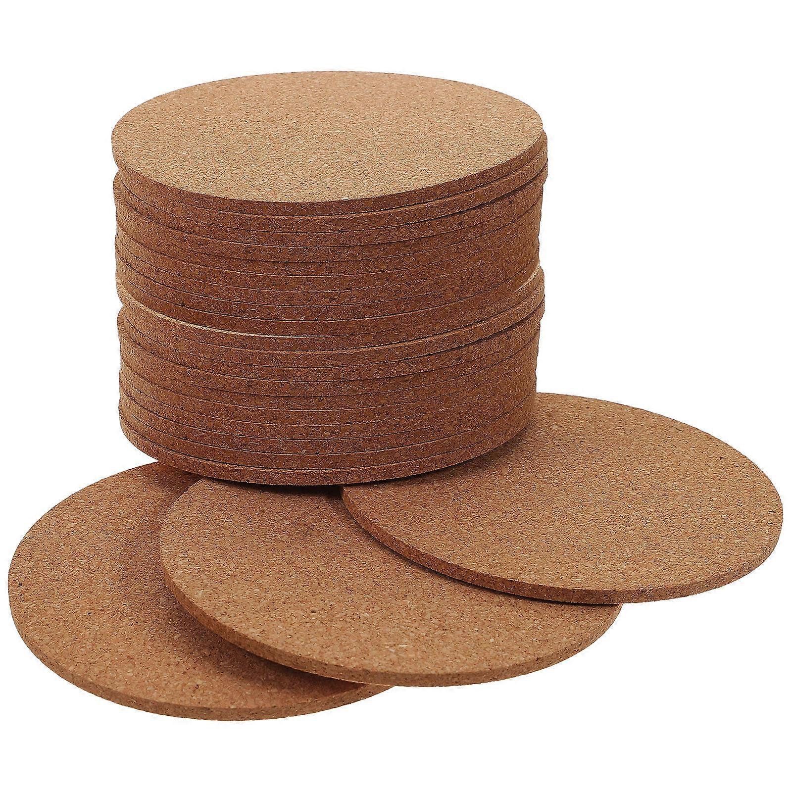 Light Brown Coasters for Drinks Made of Synthetic Material Perfect for Home DIY Crafts 30pcs