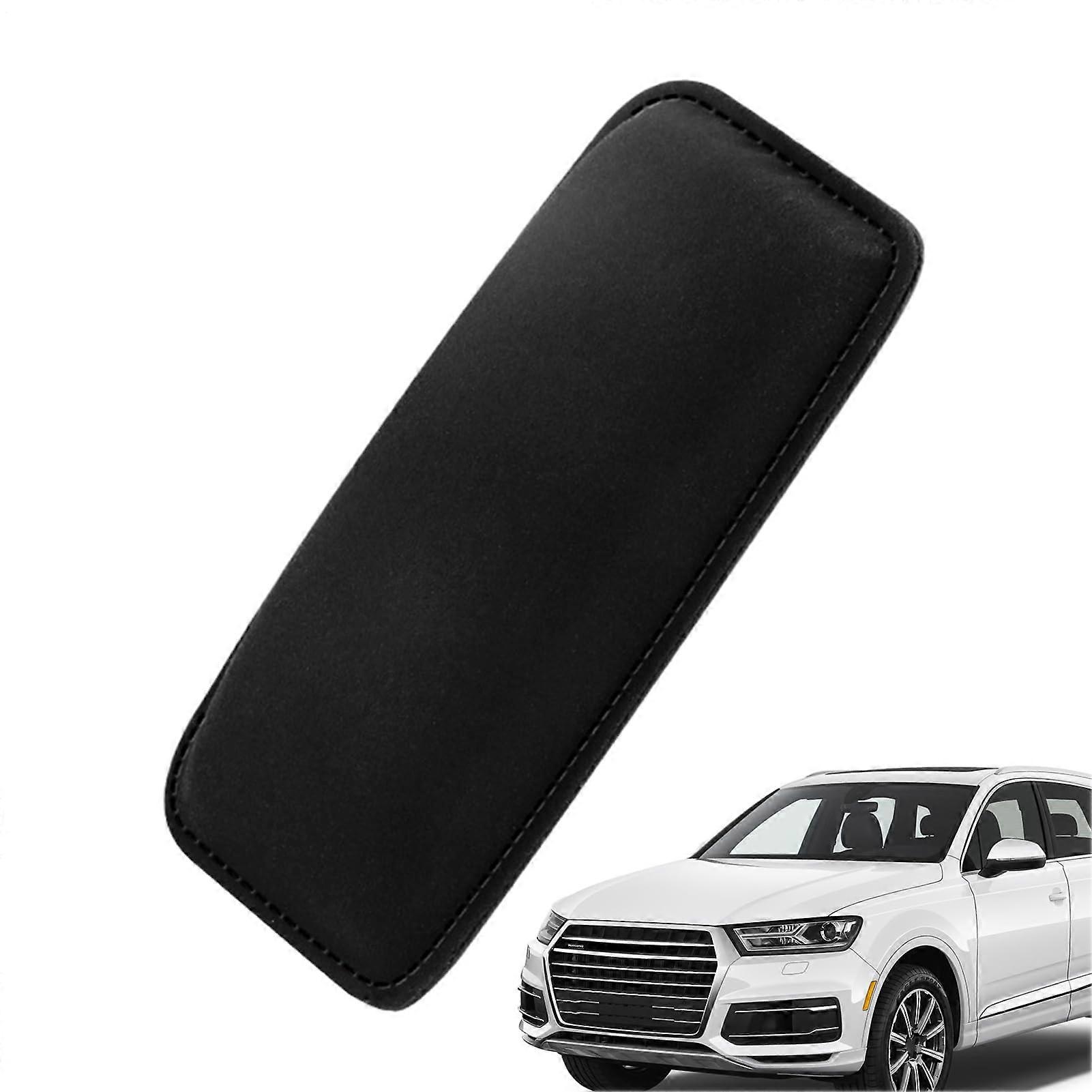 Car Knee Pillow Elbow Pad For Center Console Armrest Leather Top Layer Black Durable