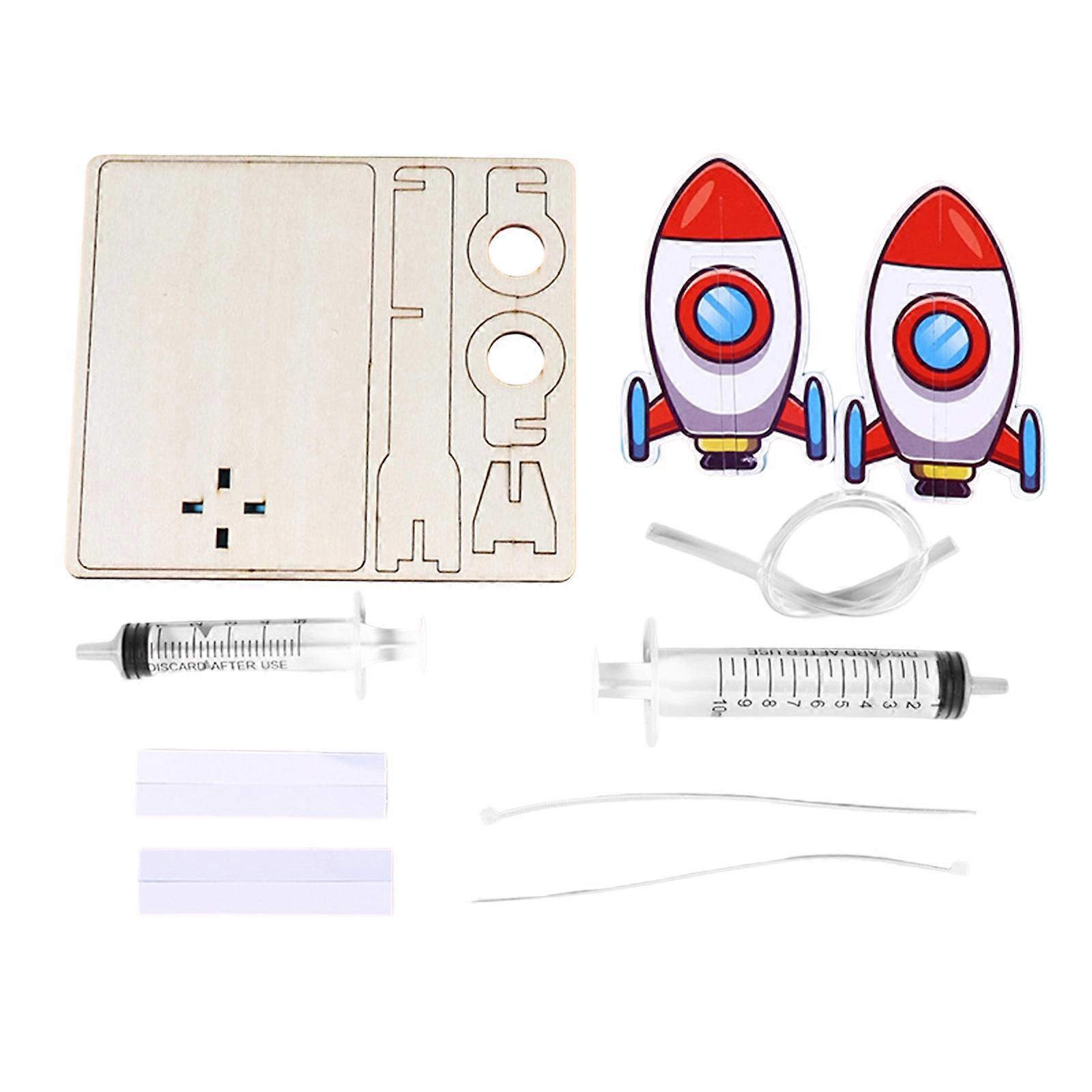 Childrens Educational Rockets Launched Toy Physics Learning Set Science Experiment Kits for Physics Teaching Multicolor