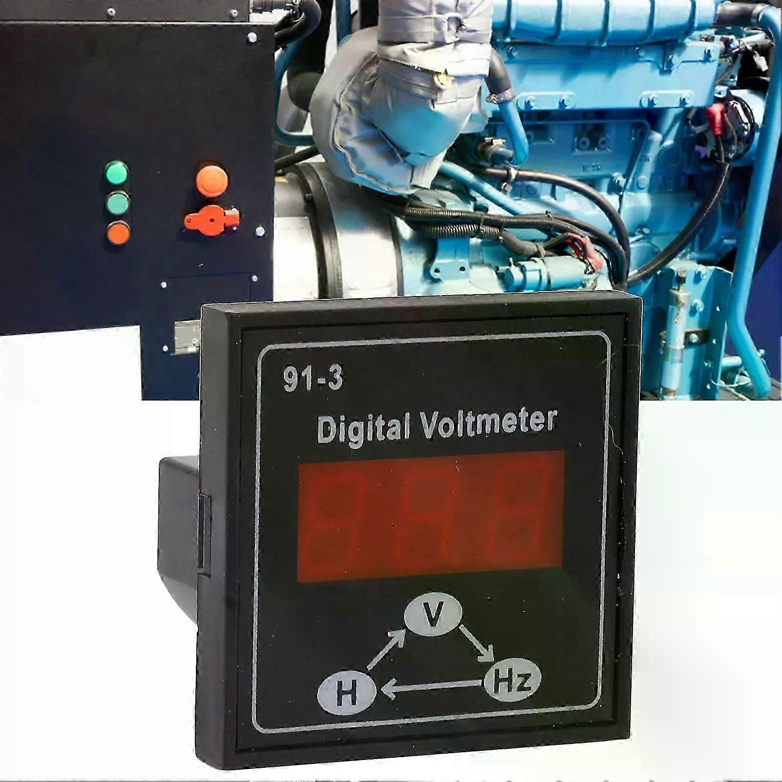 Digital Voltmeter Plastic 3 Digit Led Digital Display Single Phase 3 Phase 91 3 Digital Voltmeter Fit For Gasoline Generator