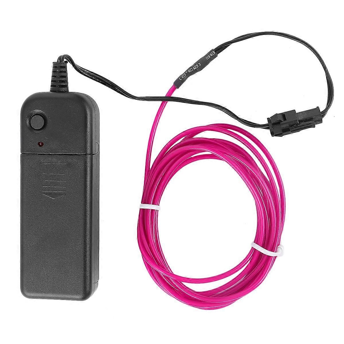 Purple Glowing Electroluminescent Wire for Decor Plastic Material 2M