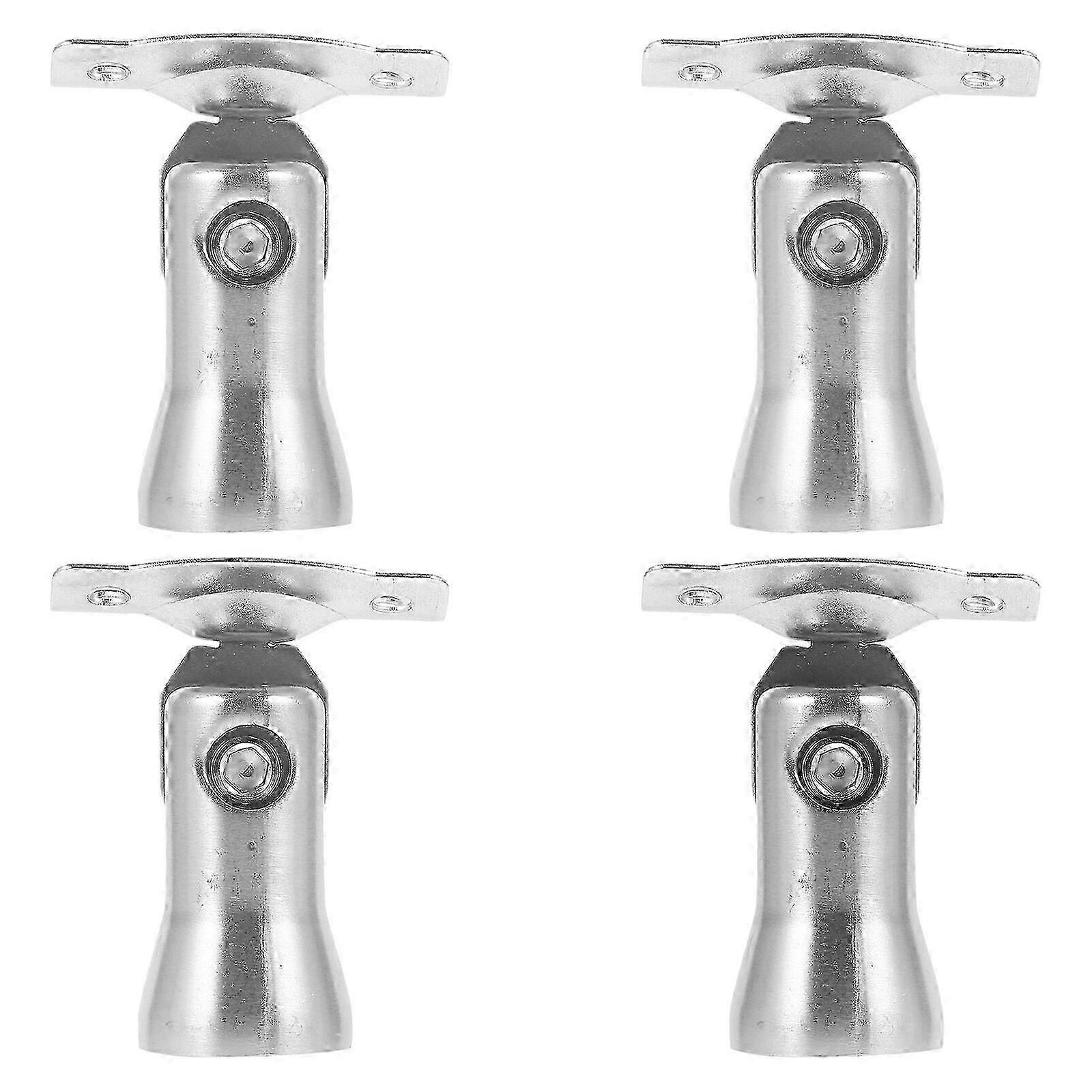 4pcs Handrail Bracket Stair Handrail Column Support Hand Rail Bracket For Deck Rail6.00X4.80X3.20CMSilver SZRH A-W
