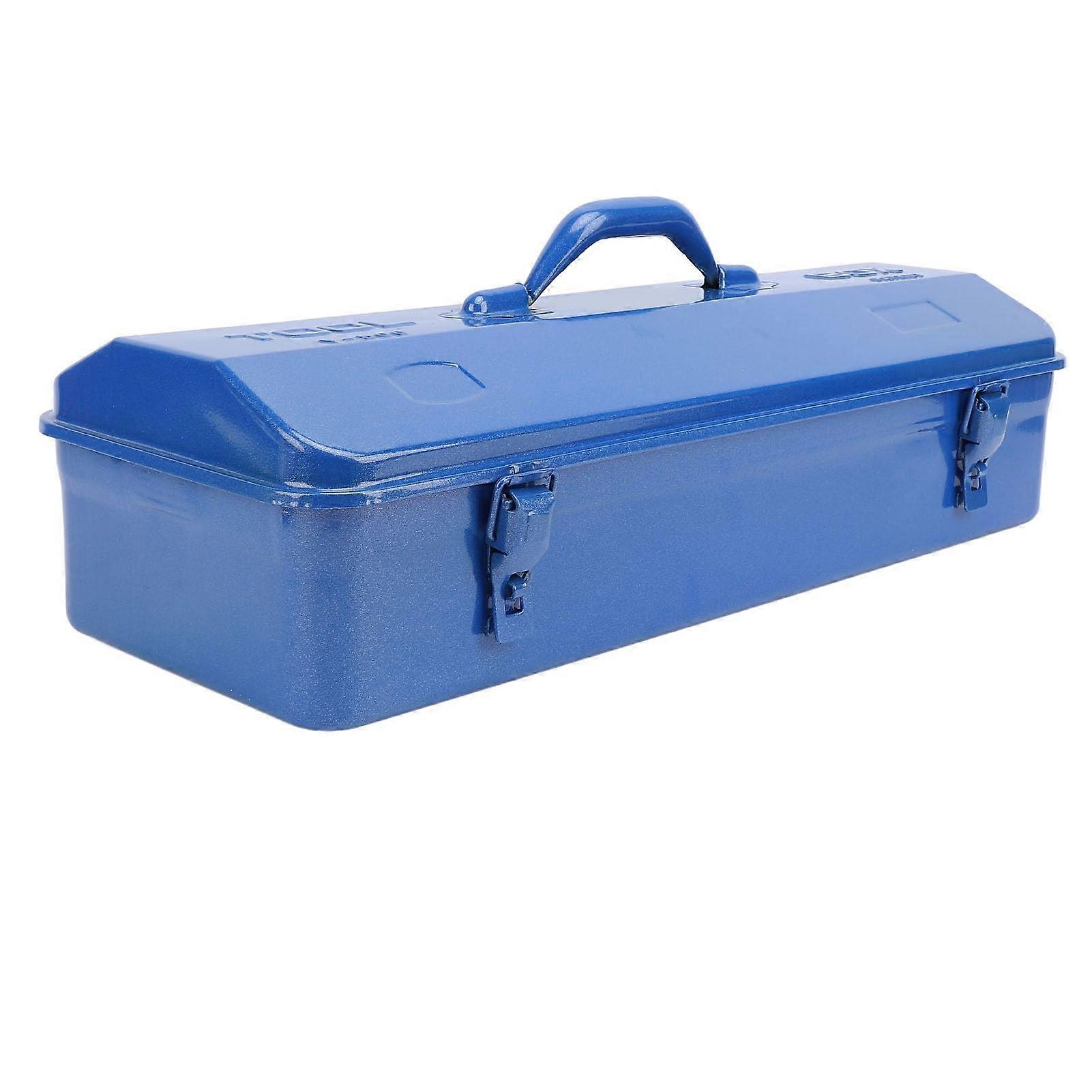 Toolbox, Blue Toolbox, Metal Structure, Upload, Portable Tool Storage Organizer for Workshop, Garage, Car, Job Site (500 Toolbox)