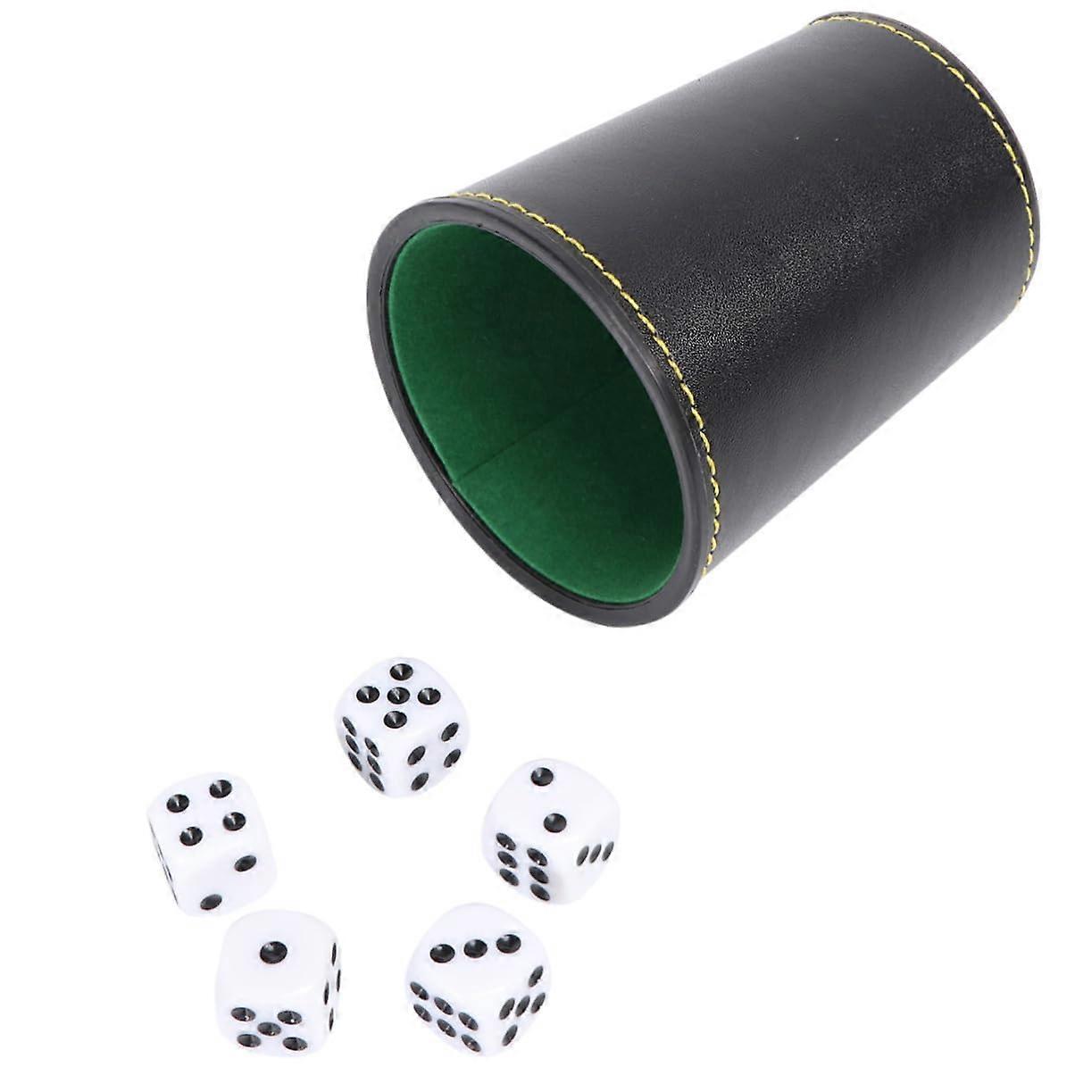 5piece Trumpetshaped Dice Cup with NoiseReducing Dice Box for KTV and Bar Games, Including Dice for Entertainment and Leisure Games