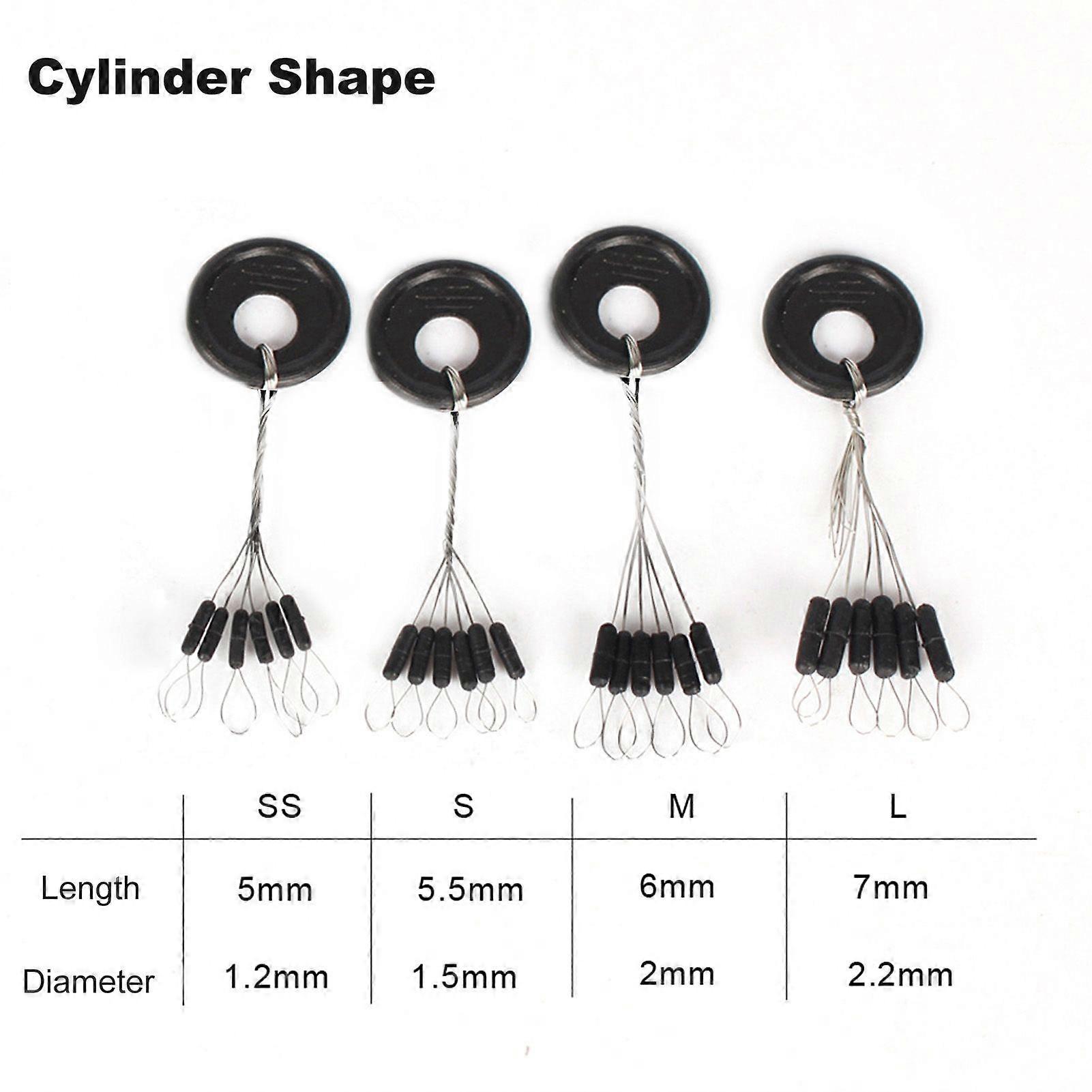 10pcs Fishing Stoppers Black Rubber Stopper Fishing Space Beans Carp Fishing Float