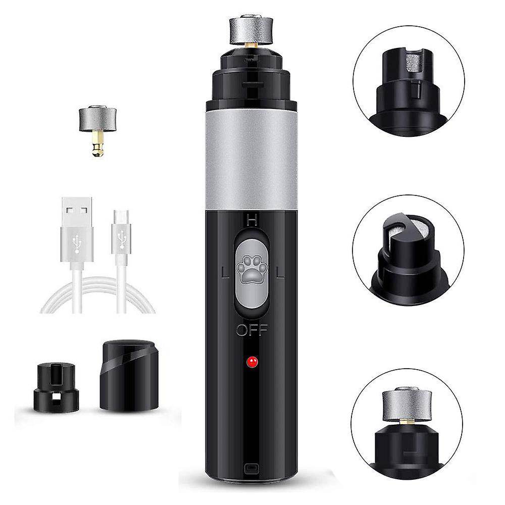 Amoladora de uñas para mascotas TANGJMXG cortadora de patas eléctrica con rueda de diamante recargable y portátil suave indolora