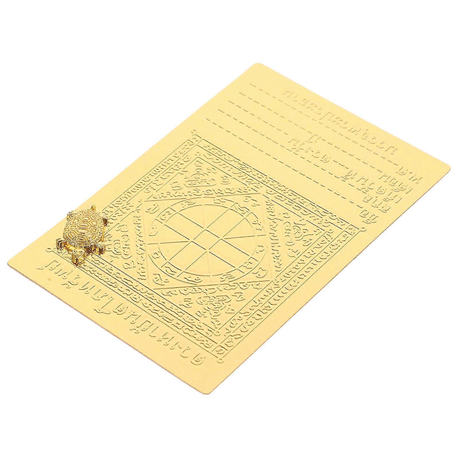 Golden Inspirational Prayer Card Rectangular Traditional Style Suited For Temple Use Crafted For Men Women Available In 1Set