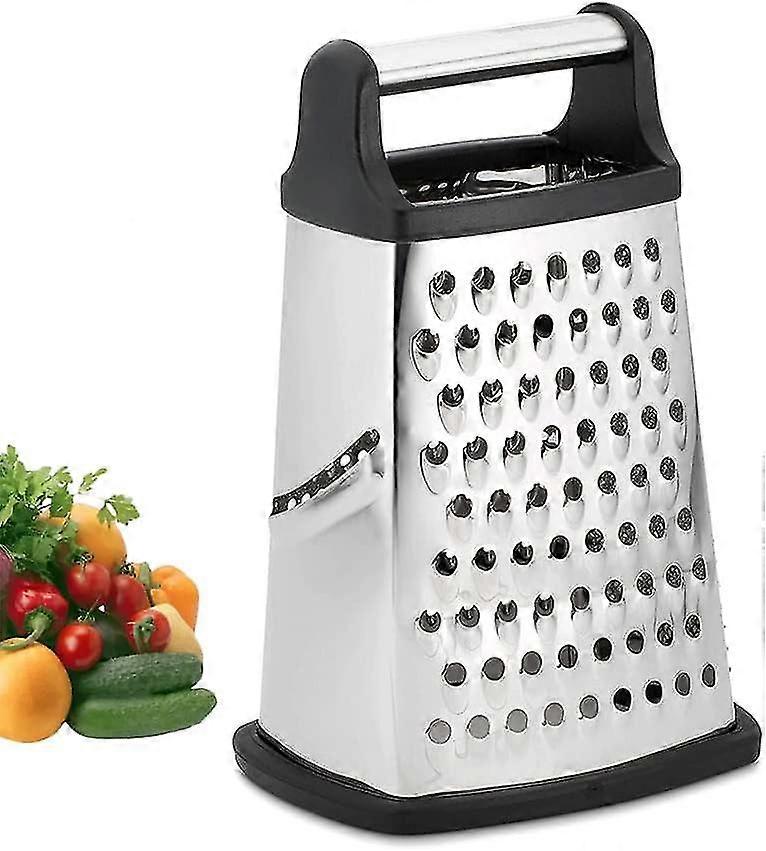 4-Sided Stainless Steel Slicer - Kitchen Slicer For Coarse And Fine Grating Of Fruit, Vegetables, Carrots, Cheese. (style Is 10" Flat Rectangle)