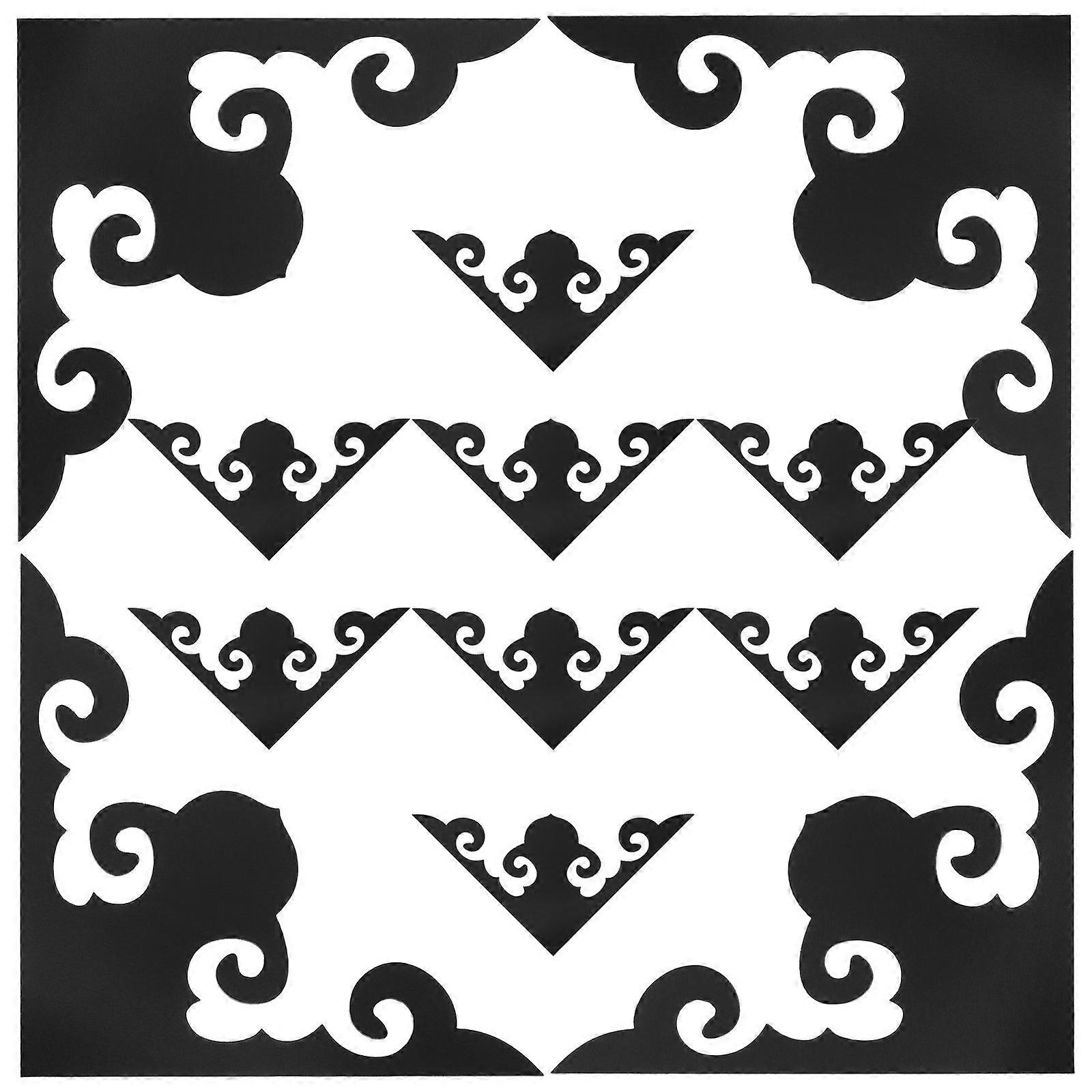 Self-Adhesive Wall Sticker Mirror Decals For Bathroom 10.20X10.20X0.10CM Black 12Pcs 3D Enhancement