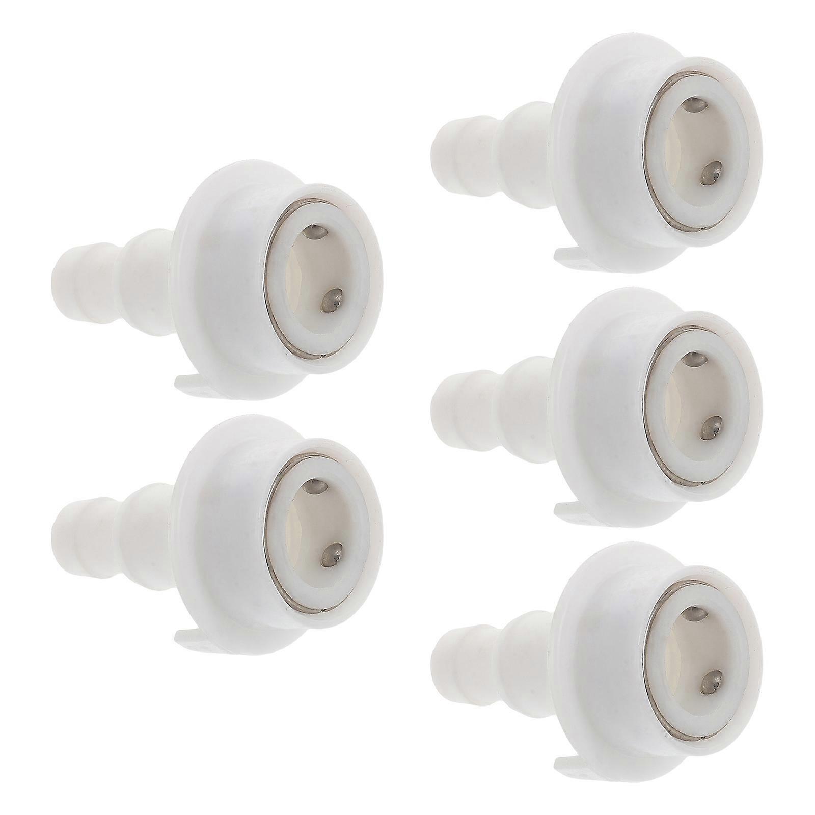 5pcs Metal Washing Machine Tap Connector Easy Installation Quick Connect Adapter for Antenna, White