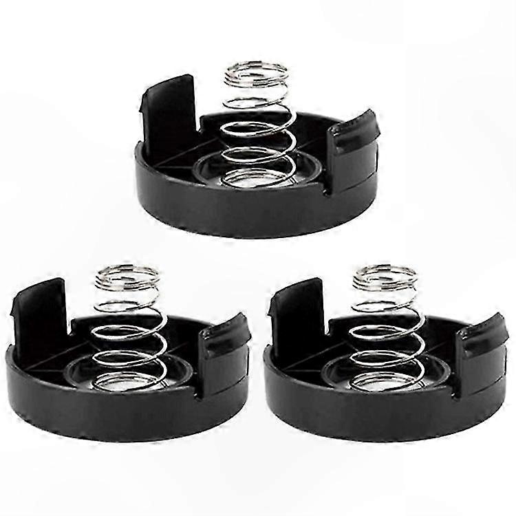 Spool Cap and Spring Kit for String Trimmers, 3 Plastic Caps + 3 Metal Springs Replacement Parts