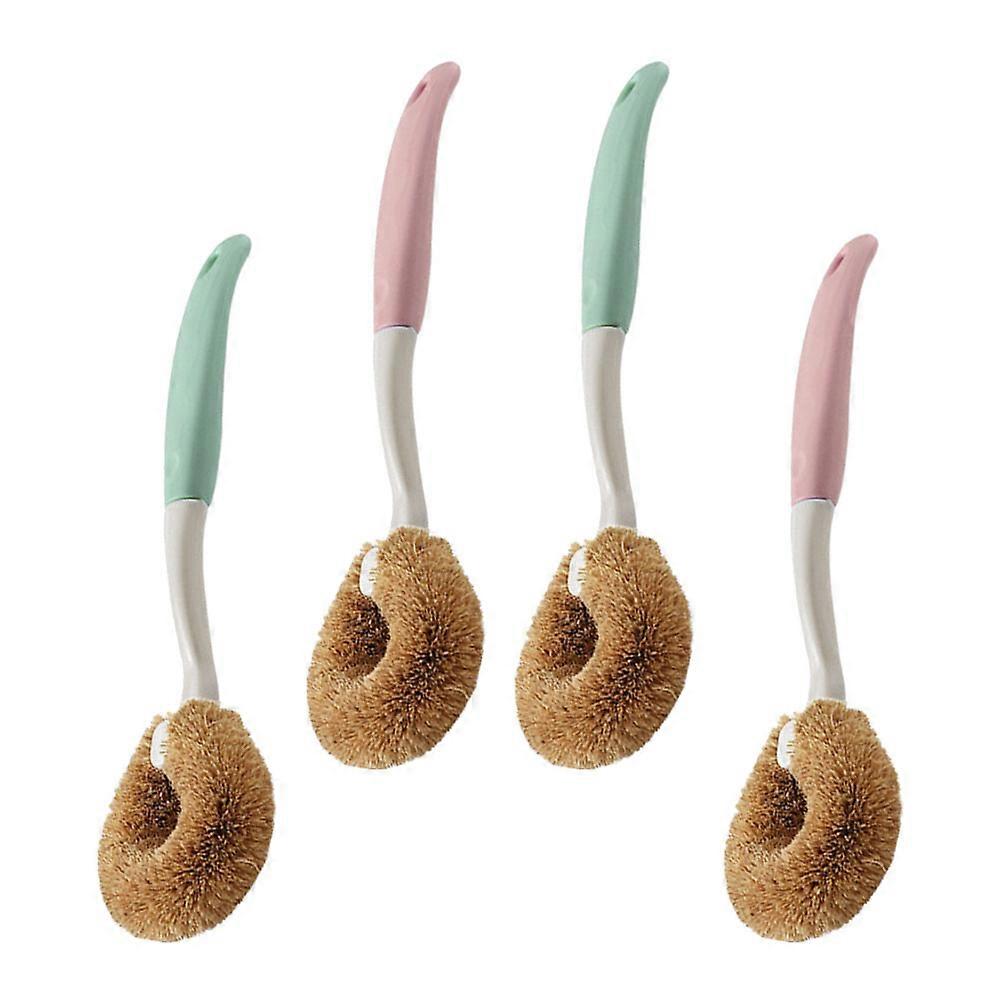 Multipurpose Cleaning Wok Brush with Hanging Hole for Kitchen Use Assorted Color plastic 4pcs