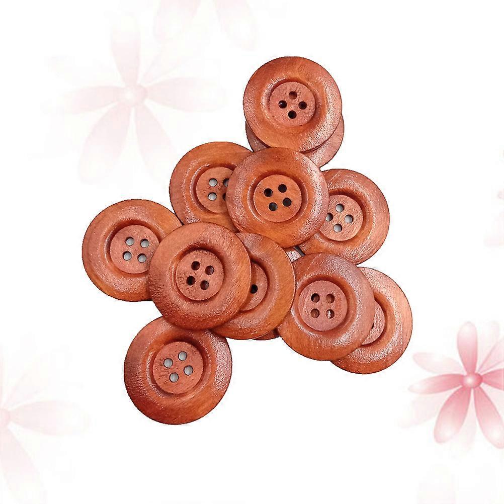 Kaffeefarbene Kunststoffknöpfe mit 4 Löchern für Bastelprojekte, 30 Stück, 4 cm Durchmesser