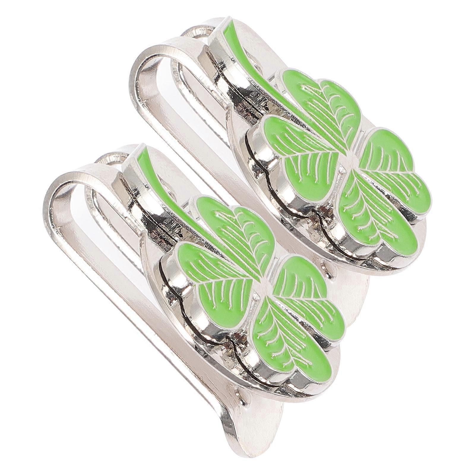 Magnetic Golf Hat Clips with Clover Ball Markers – Stylish and Portable Golf Accessories for Marking