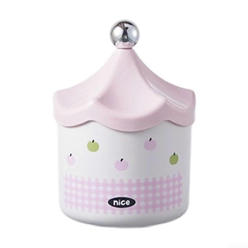 Compact Desktop Trash Can with Lid, Storage Box for Organizing Accessories and Small Items, Fun Aesthetic in Light Red Color