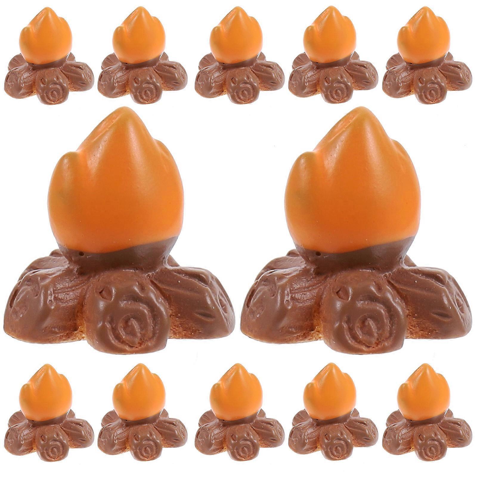 30Pcs Miniature Resin Bonfire Model Ornament Craft Supplies For Party Decoration 1X0.9X0.9CM