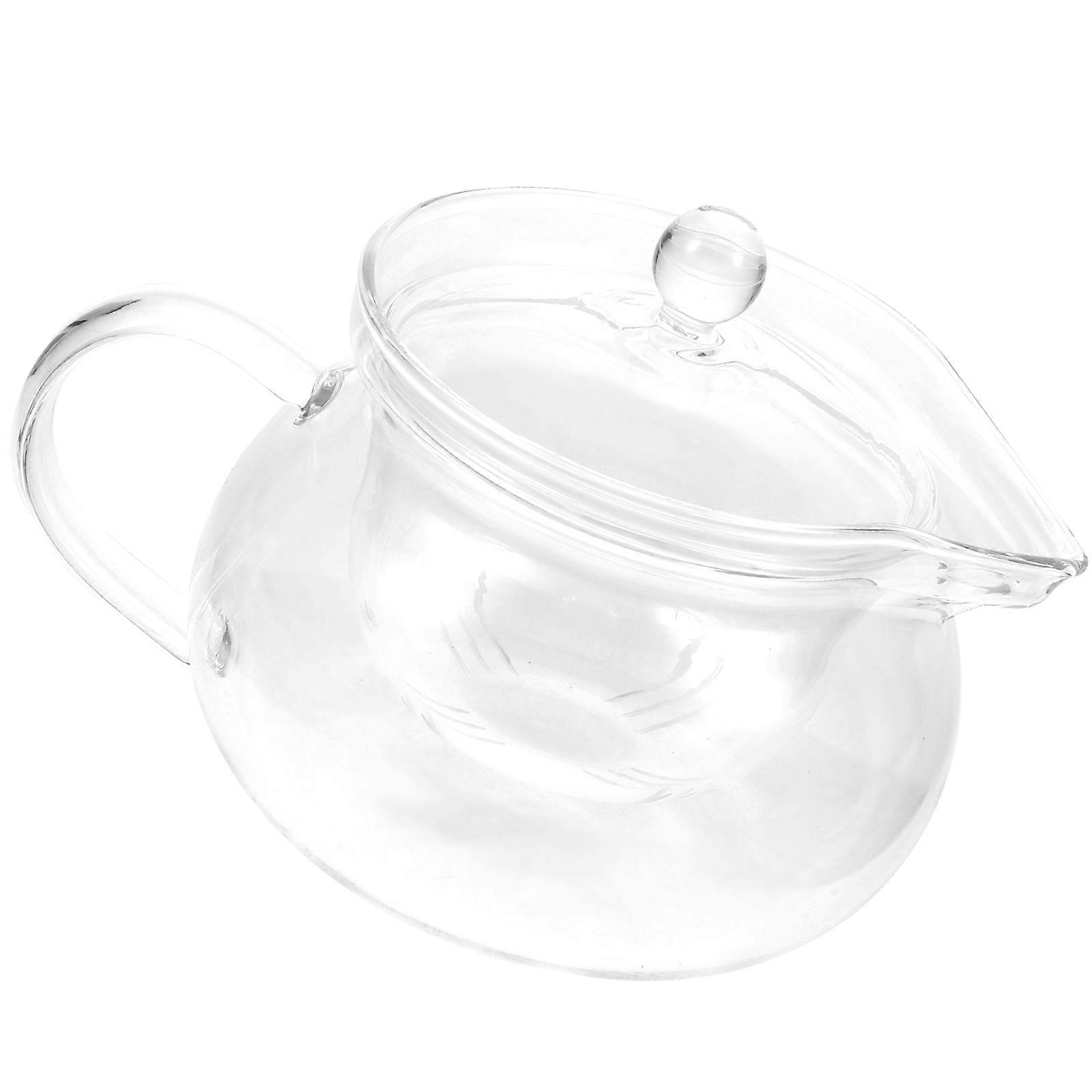 Heat Resistant Glass Tea Pot with Comfortable Handle for Loose Tea and Herbal Infusions   Easy to Clean and Store Household Teapot