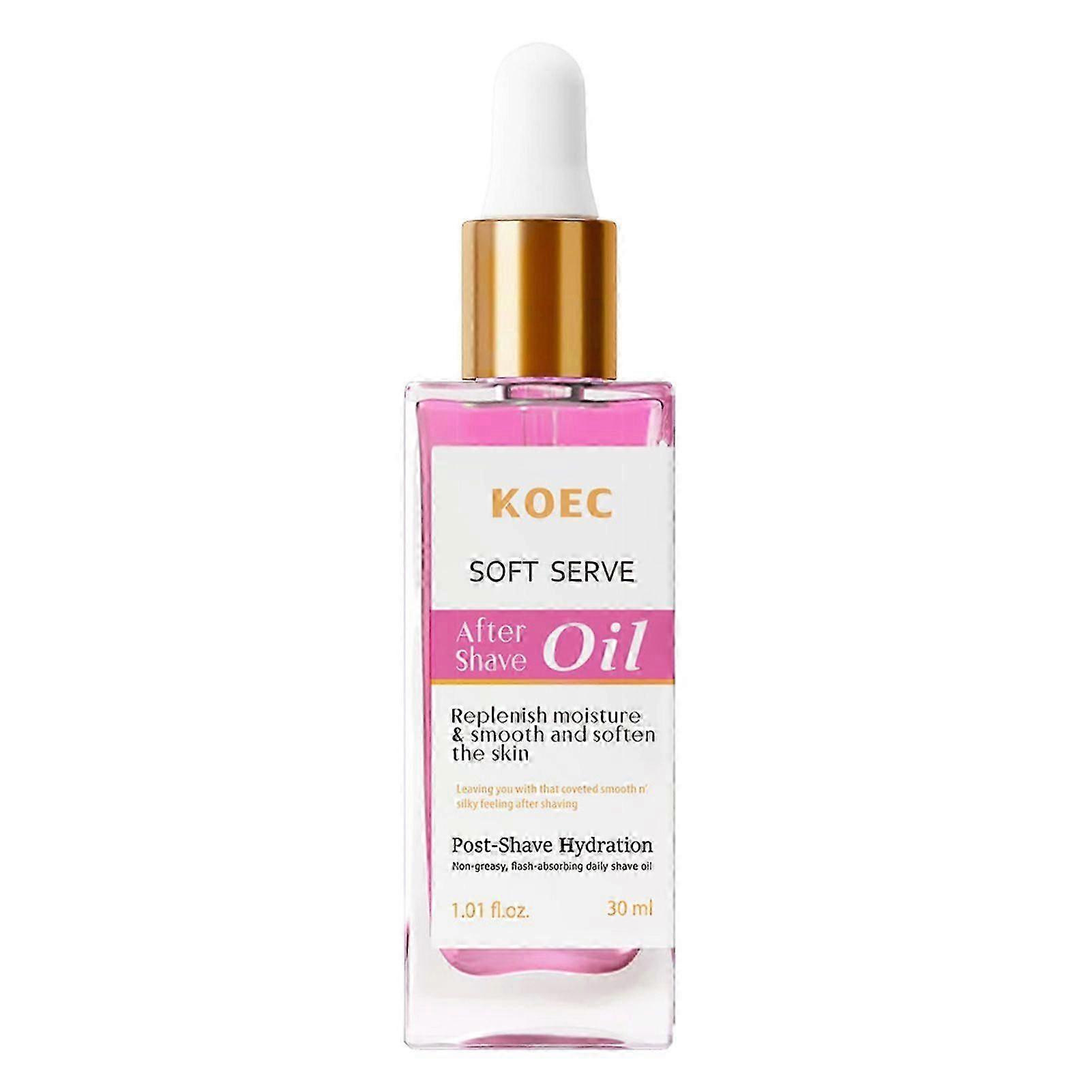Strawberry Vanilla After Shave Oil For Smooth Skin, Soft Serve After Shave Oil, Deeply Hydrating, Prevent Ingrown Hairs Dryness