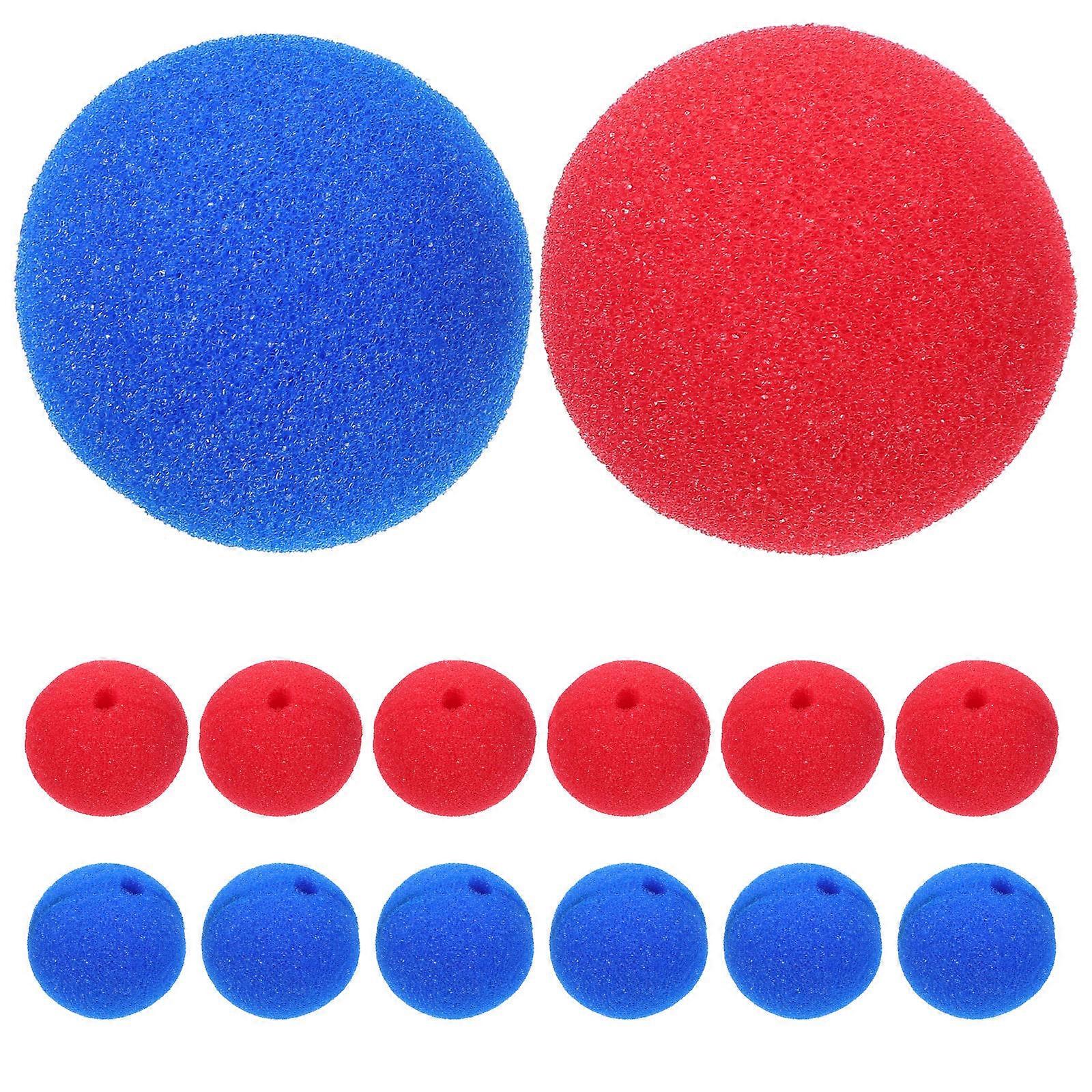 Clown Sponge Clown Nose for Party Use 40Pcs Funny Red and Blue Set