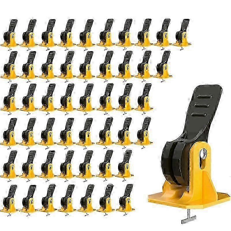 50-Piece Reusable Tile Leveling Spacers Kit for Floor and Wall Installation Tools with Alignment Cli