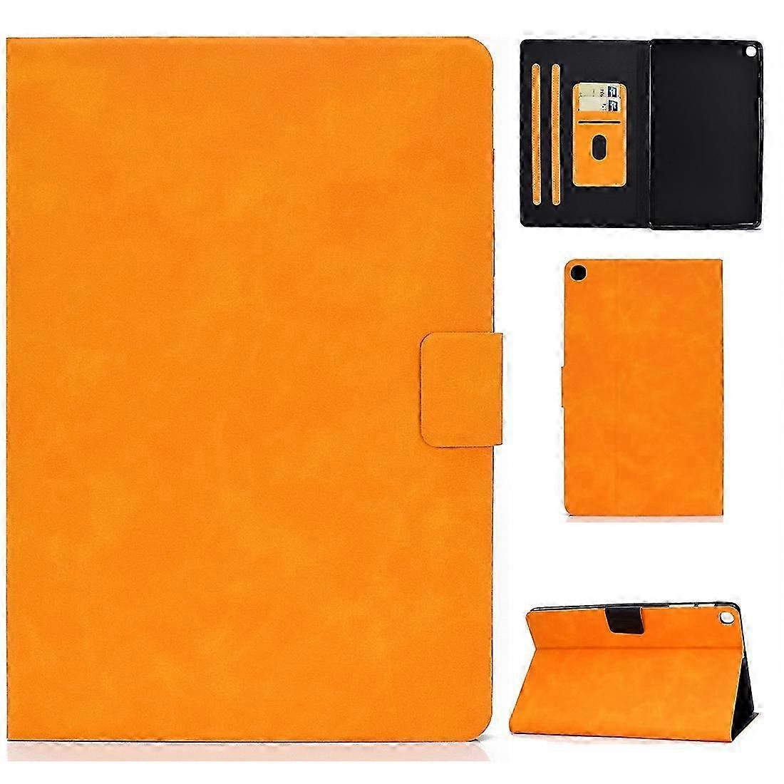 For Samsung Galaxy Tab A 10.1 (2019) T510/T515 Cowhide Texture Horizontal Flip Leather Case with Holder & Card Slots