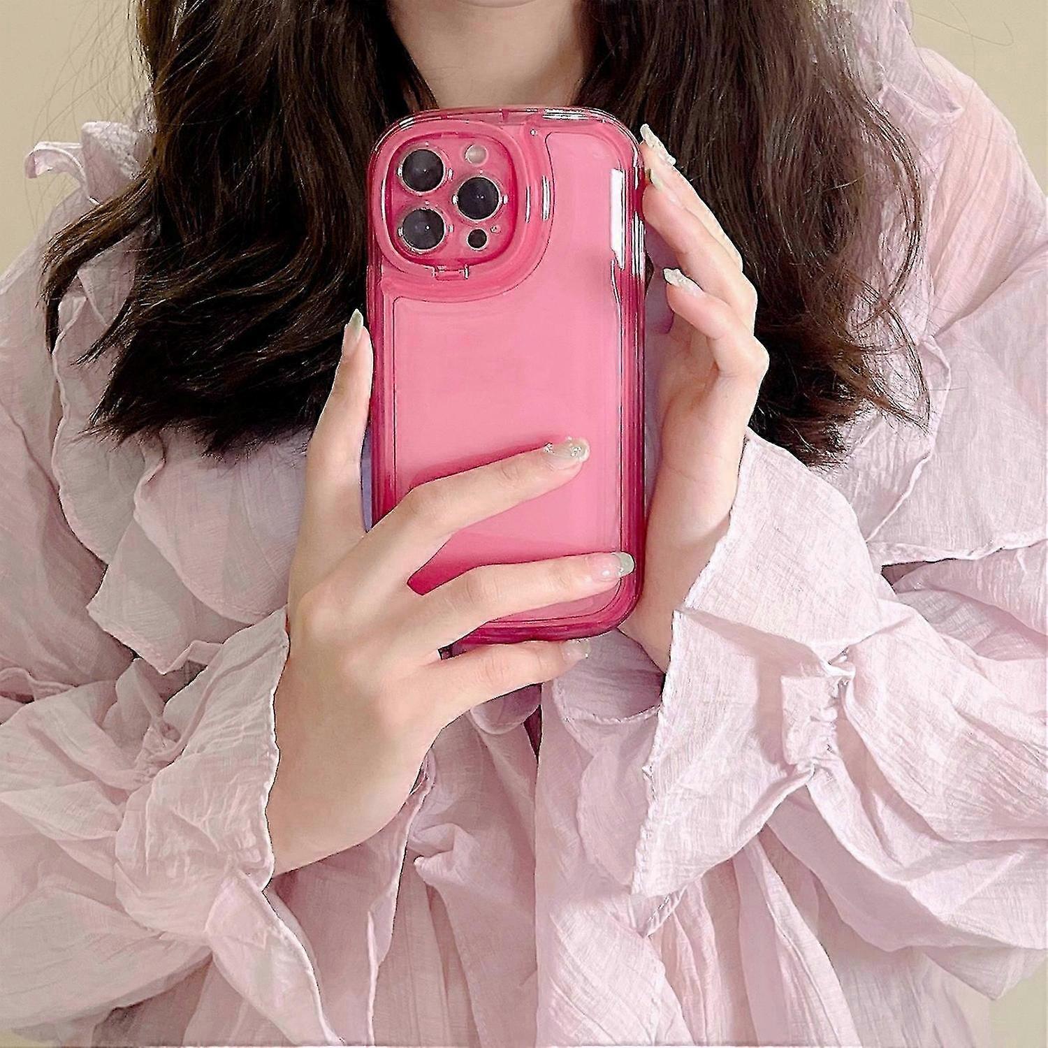 for iPhone 15 Pro Max/ 15 Ultra Case with Clear Kickstand Creative Protective Design Case with Camer