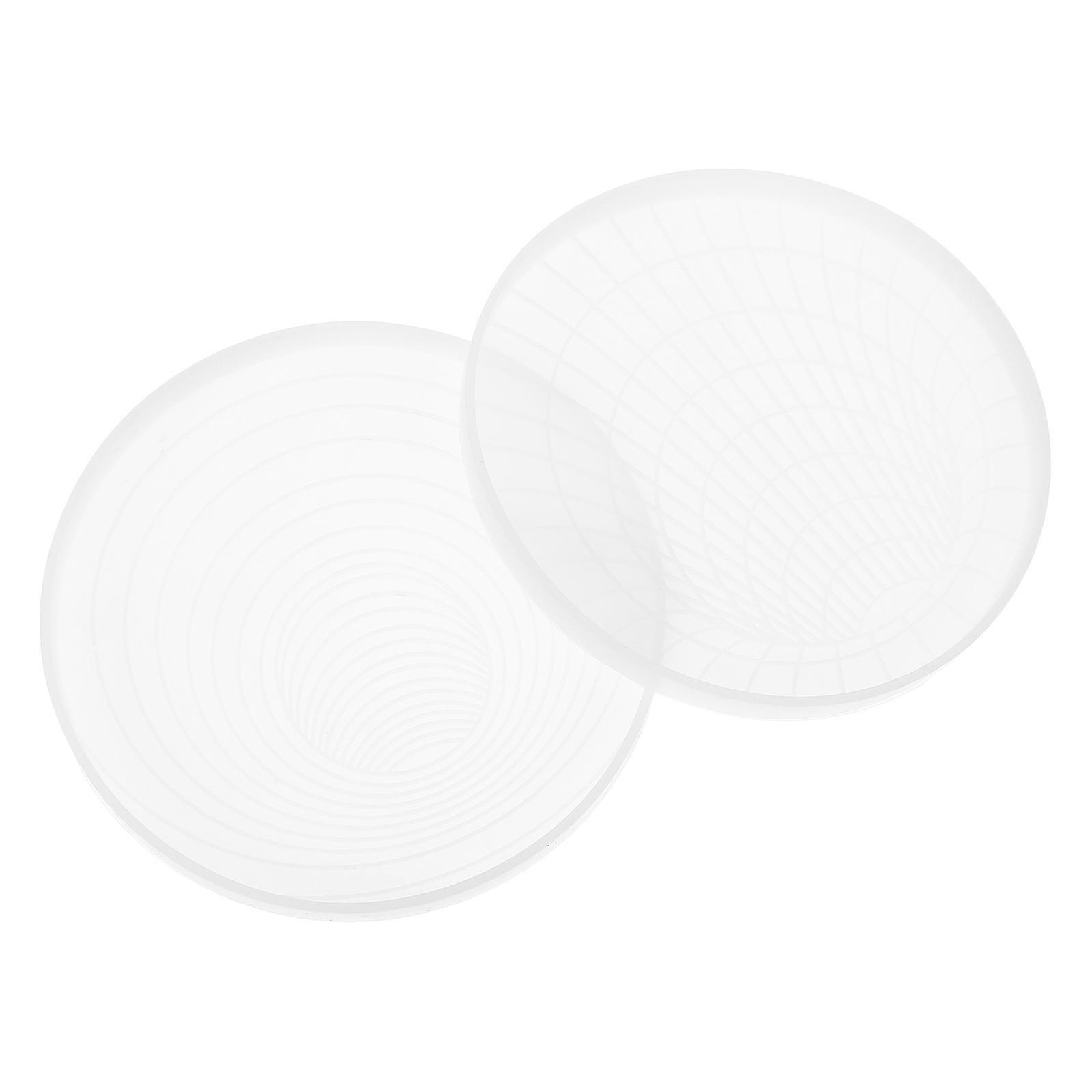 White Silicone Pad Mold for DIY Coaster Making Safe Durable and Practical 2pcs