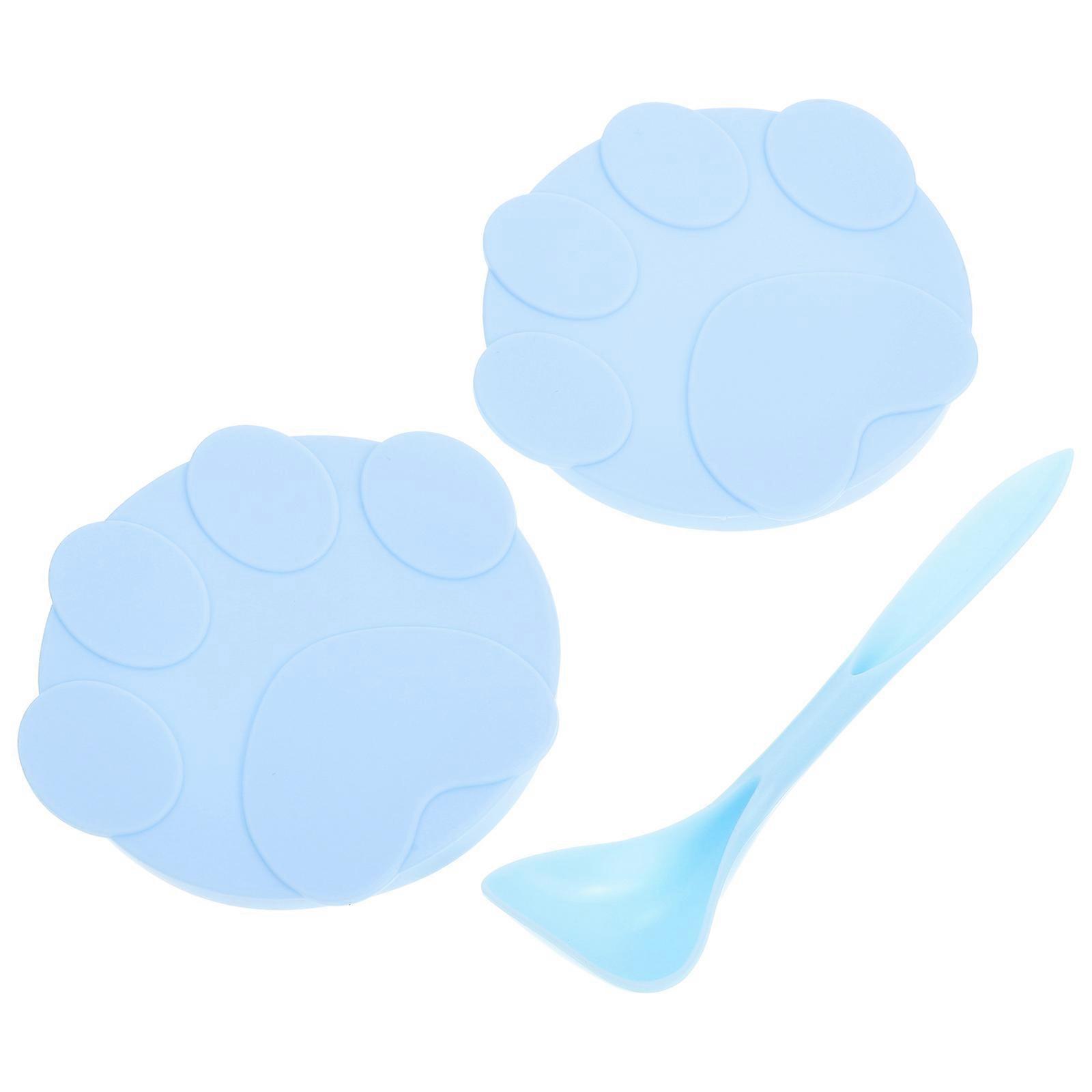 Can Accessory 1Set Blue Silicone Durable Non-Warp Lid for Tins Use