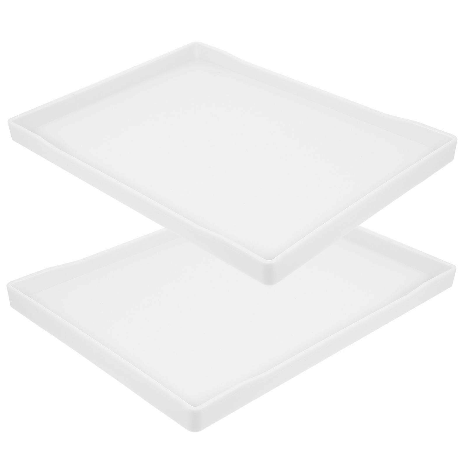 Fruit Tray For Party 2Pcs NonSlip Serving Platter Rectangular Home Serving Design