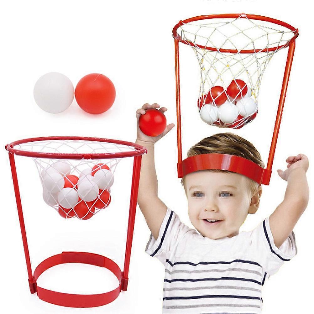 Outdoor Parent-child Basketball Toy Red Headband Game for Kids and Adults Fun 1 Set