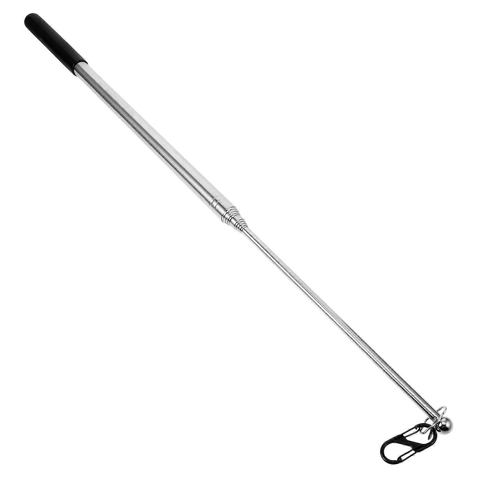 Telescopic Flag Pole Rod Holder For Training Sessions Durable Silver Extendable 1Pack