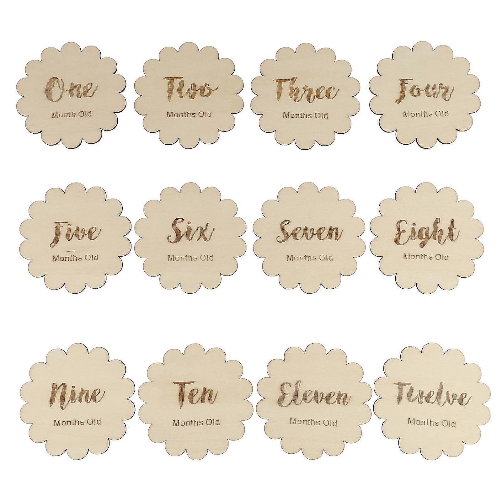 12pcs Creative Milestone Cards Set for Newborns Unique Birth Month Photography Props & Growth Tracking Keepsakes for Showers